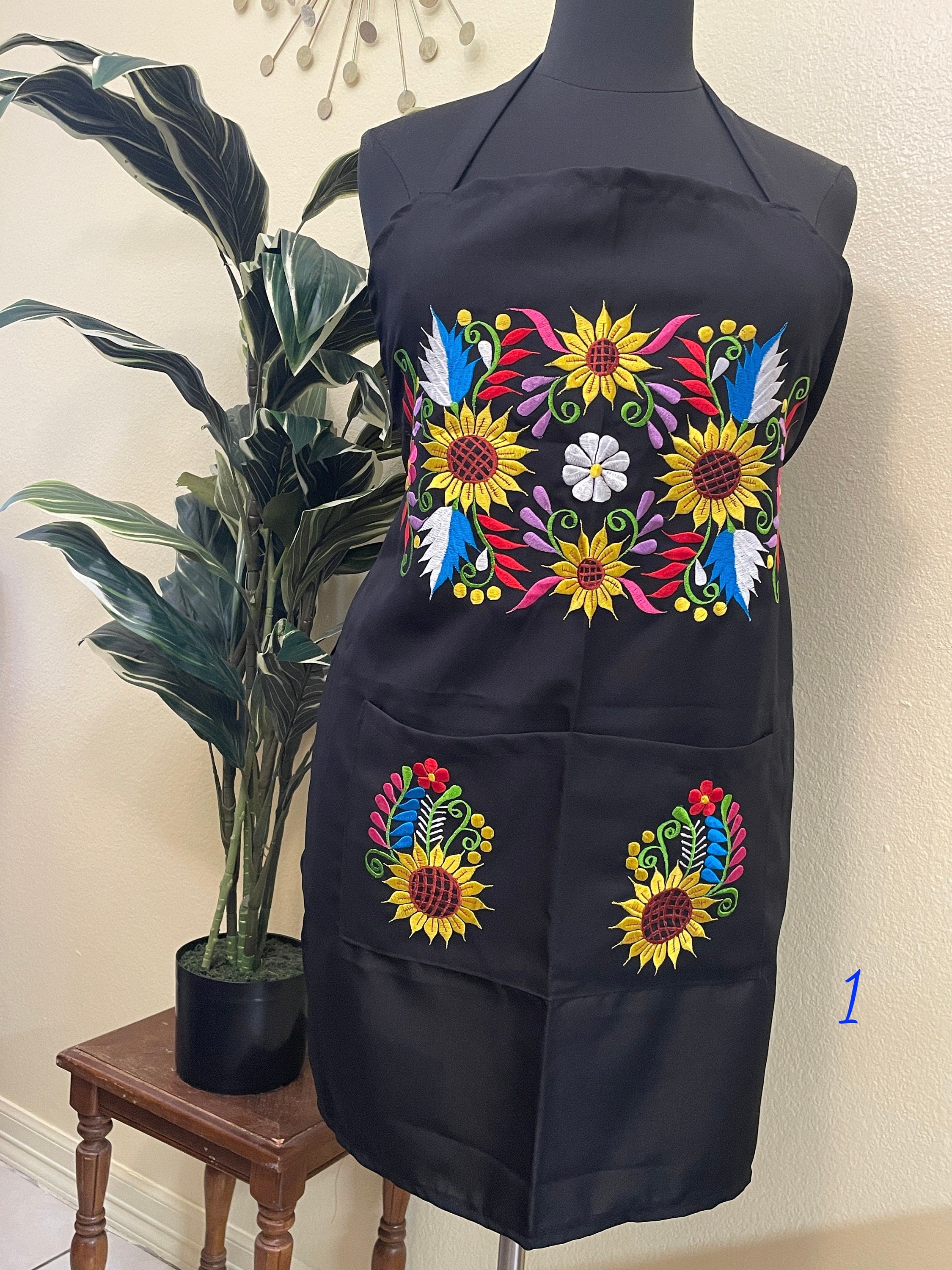 Stylish Plus Size Embroidered Aprons - Handmade Kitchen Fashion for Big & Beautiful