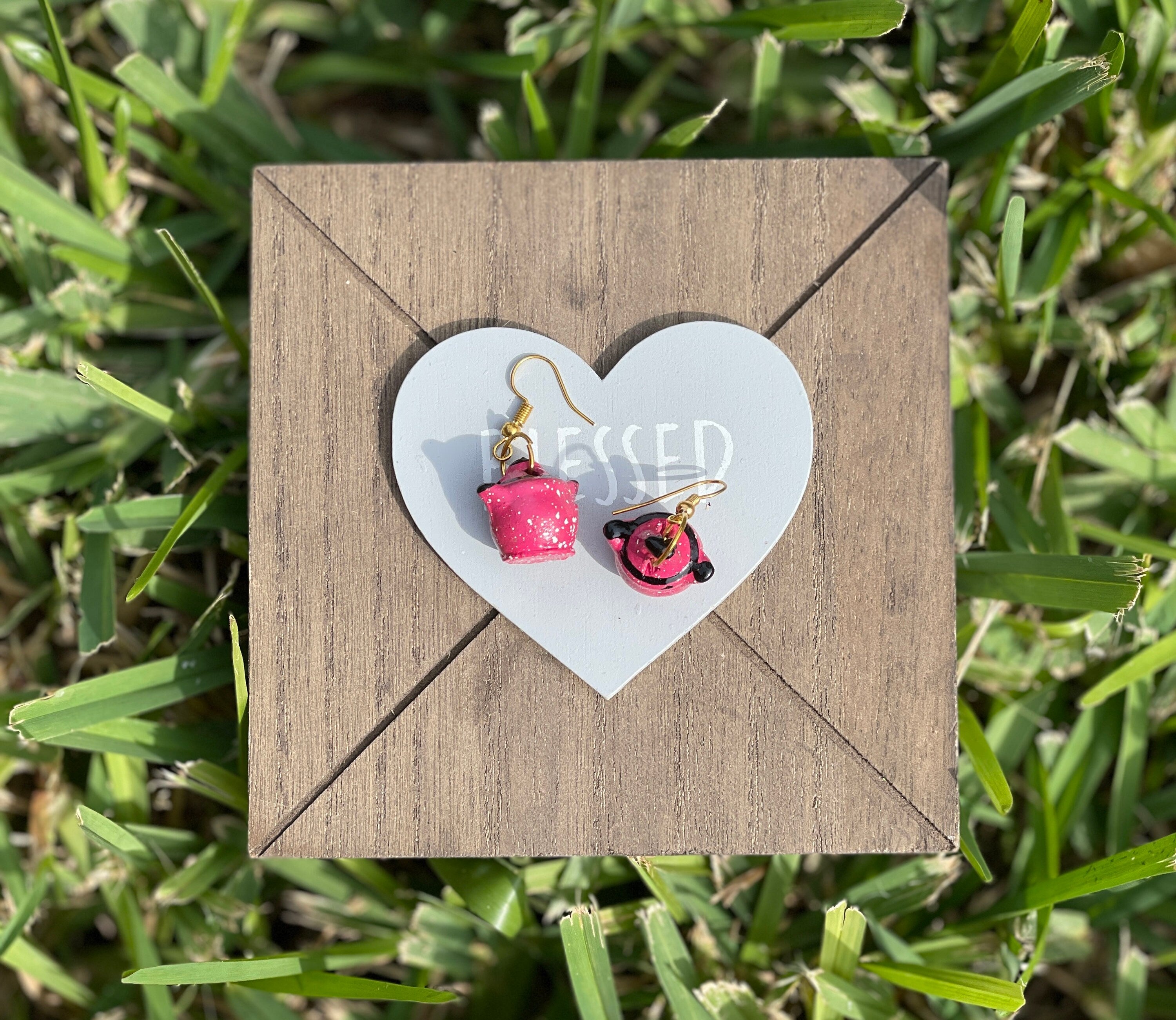 Image of Beautiful Handmade Artisanal Earrings - Mexican Pottery Earrings