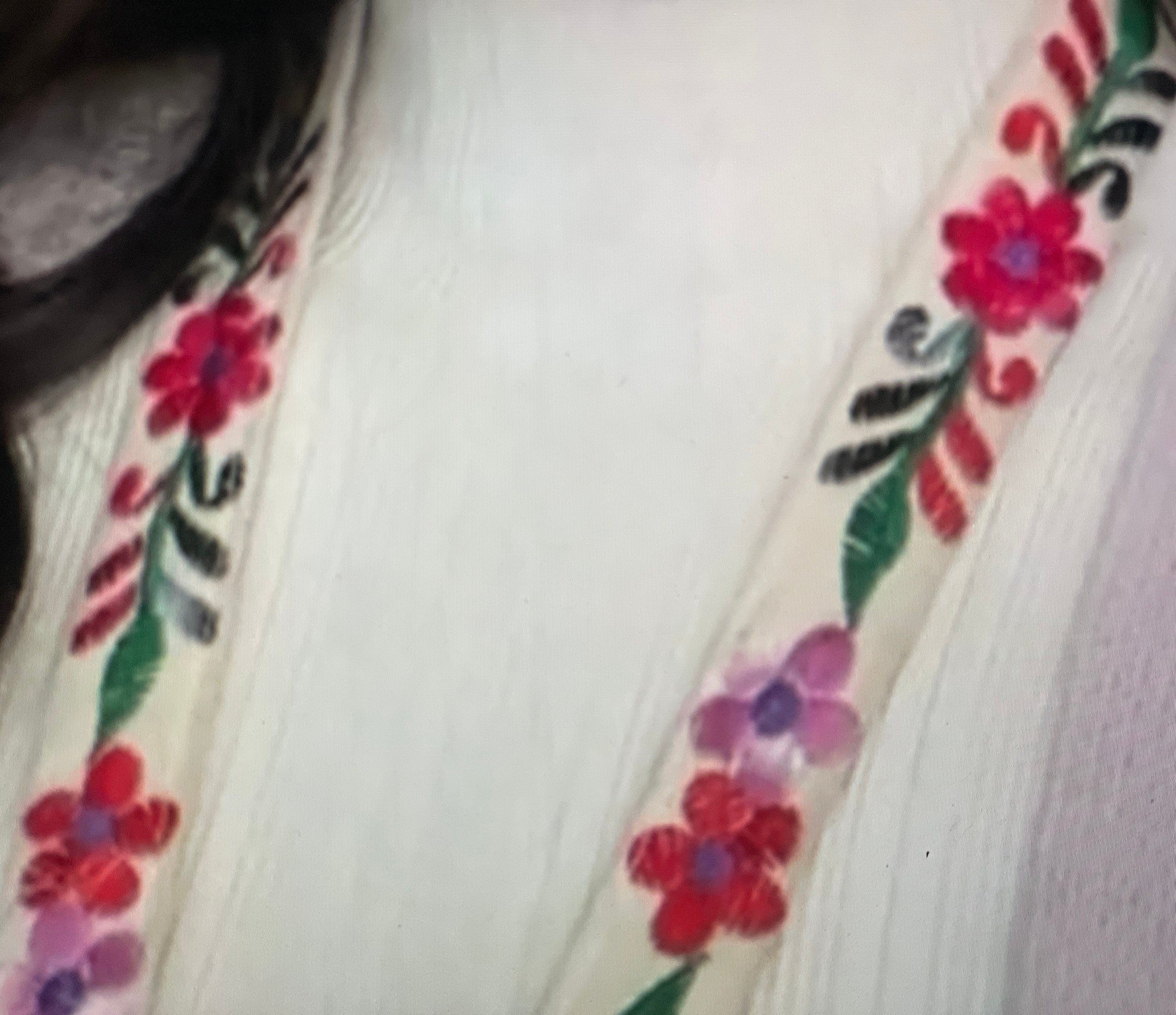 Two tone Floral Embroidered Clip Lanyard Key/ID Holder - Clip Lanyard Key/ID Holder - Artisanal made