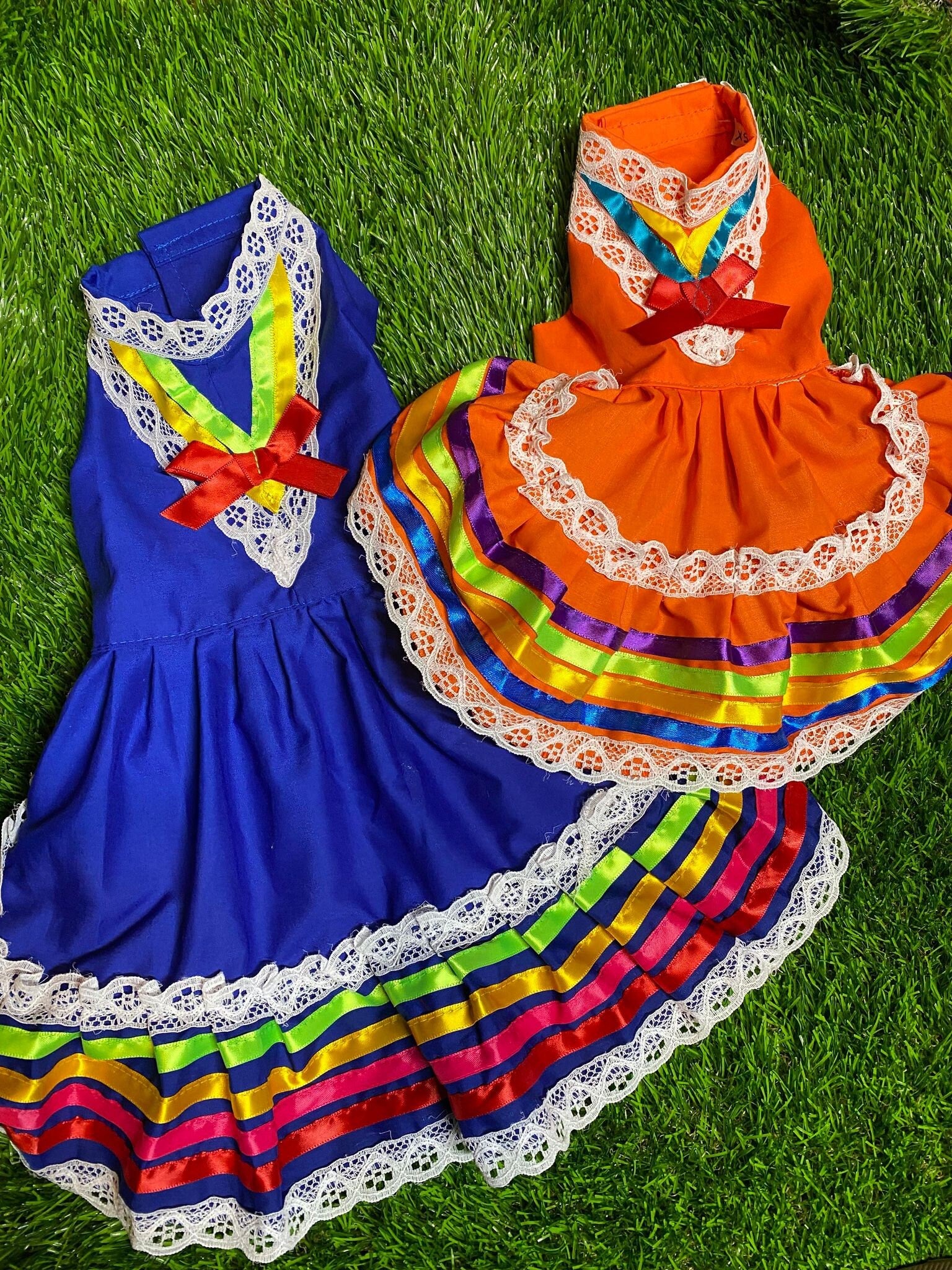 Doggy/Kitty Breed Embroidered Jalisco Dress - Handmade Dog/Cats Clothing