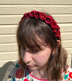 Image of Beautiful Handwoven Palm Leaf Flower Headbands