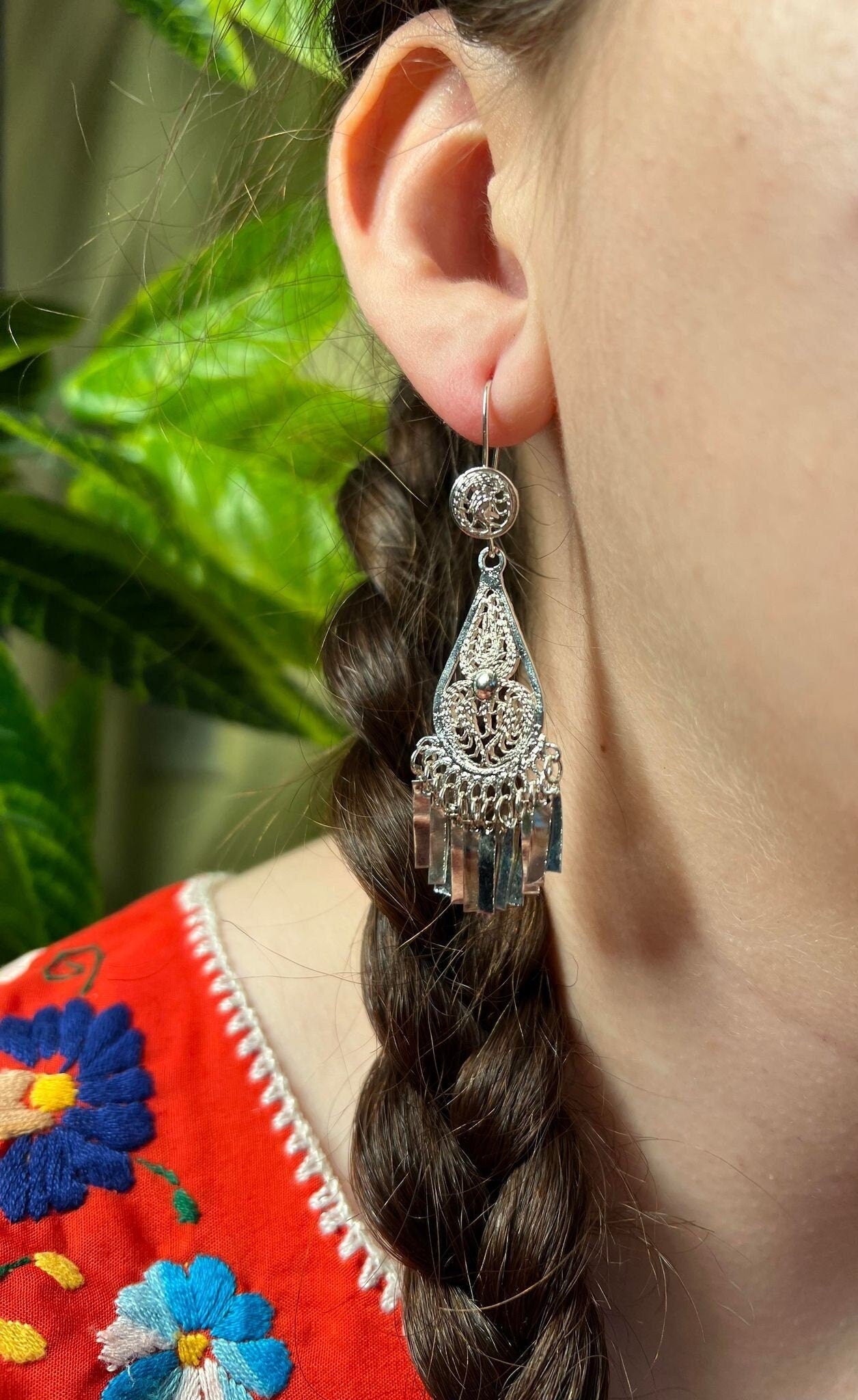 Image of Gota Rellena - Mexican Artisanal Earrings- Beautiful Filigree Gold Plated Rain Drop Folkloric Earrings made by our Oaxaca Artisan Partners