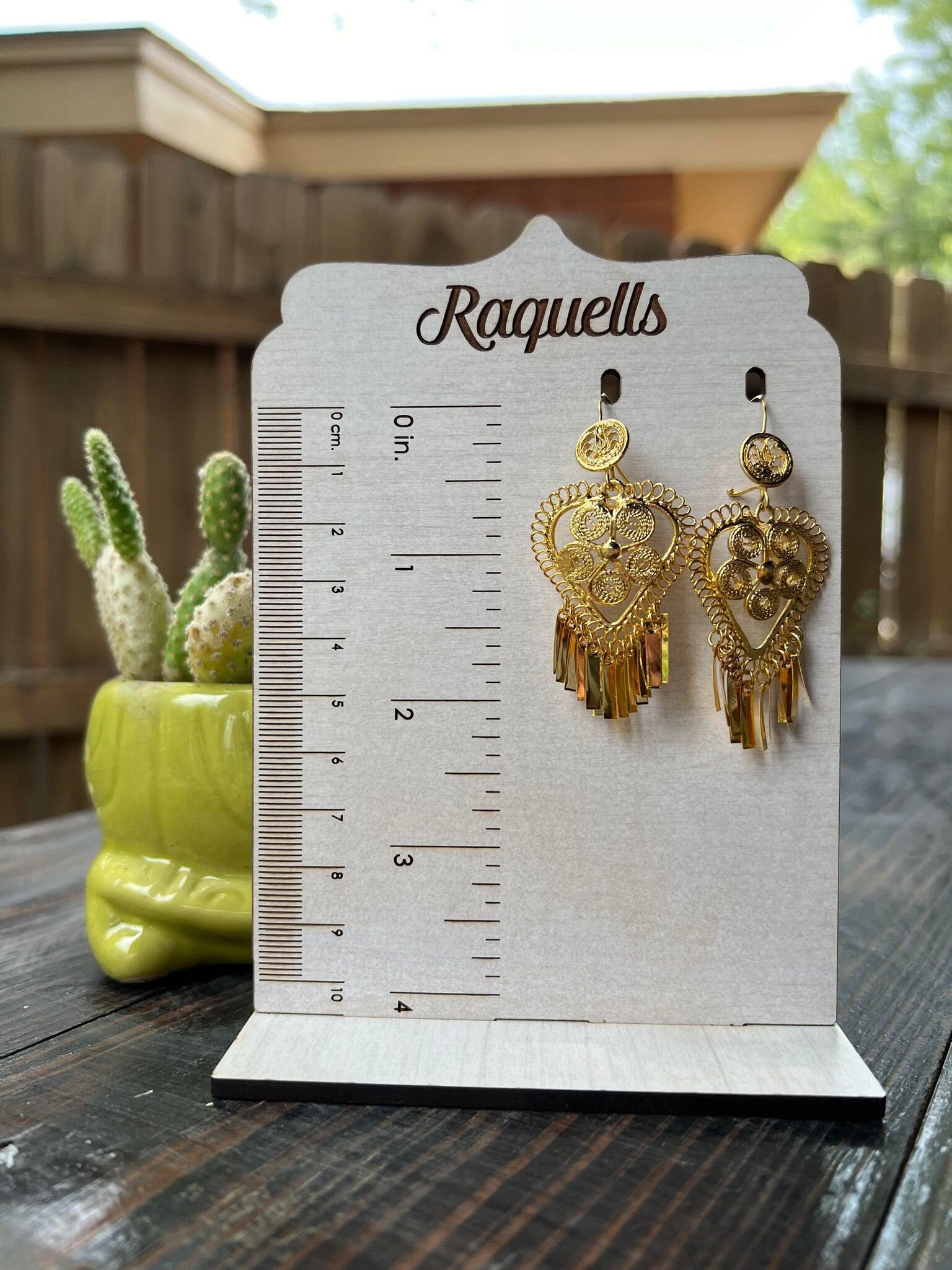 Image of Corazon Relieve - Mexican Artisanal Earrings- Beautiful Filigree Gold Plated Folkloric Earrings made by our Oaxaca Artisan Partners
