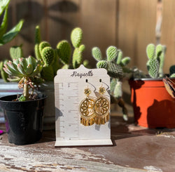 Image of Peacock-Gorgeous & Elegant Mexican Artisanal Gold Plated Filigree Earrings - Beautifully made by our Oaxaca Artisan Partners