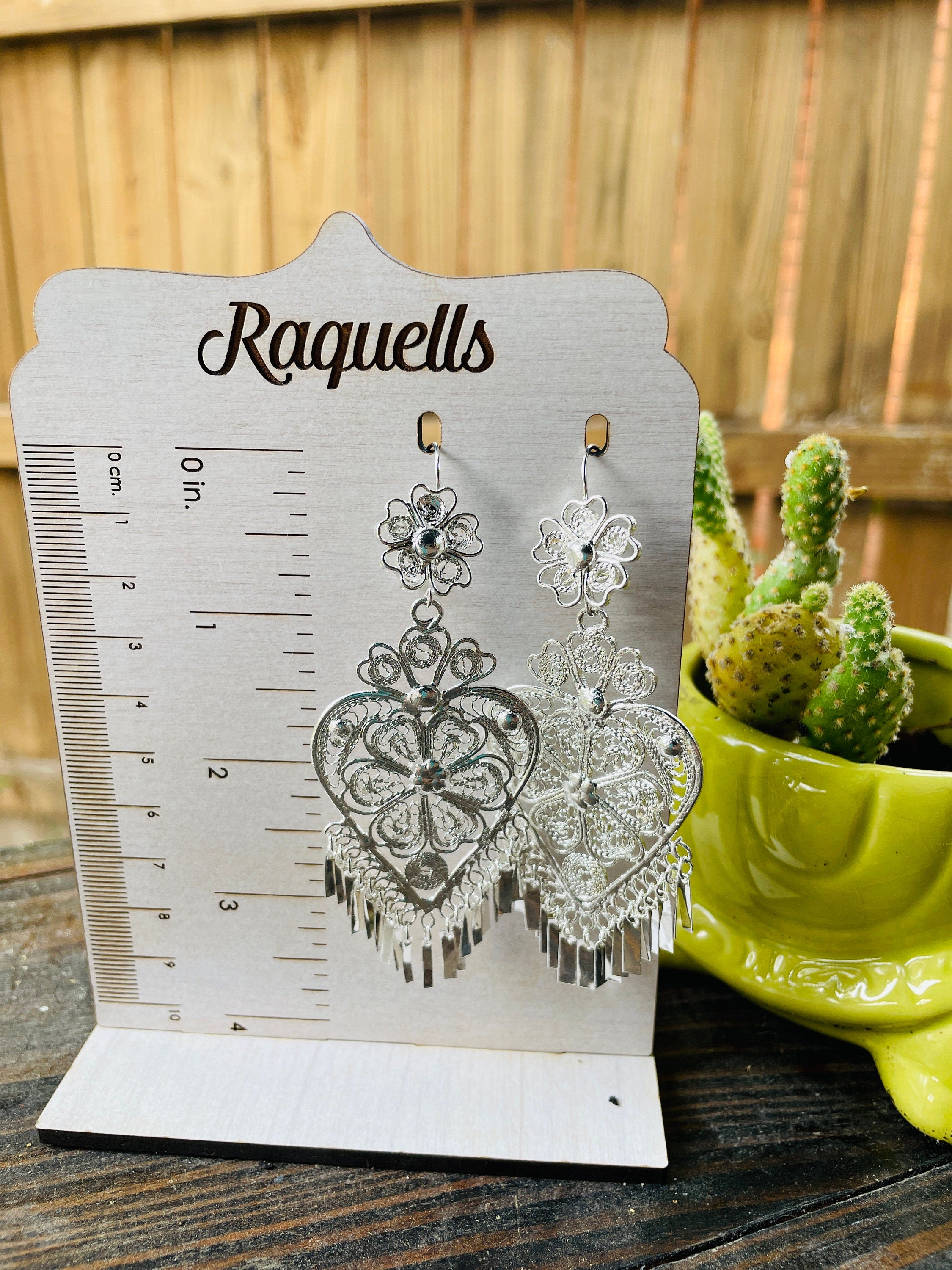 Image of Heart-Traditional Mexican Artisanal Earrings - Gold Plated Beautiful Folkloric Earrings made by our Oaxaca Artisan Partners