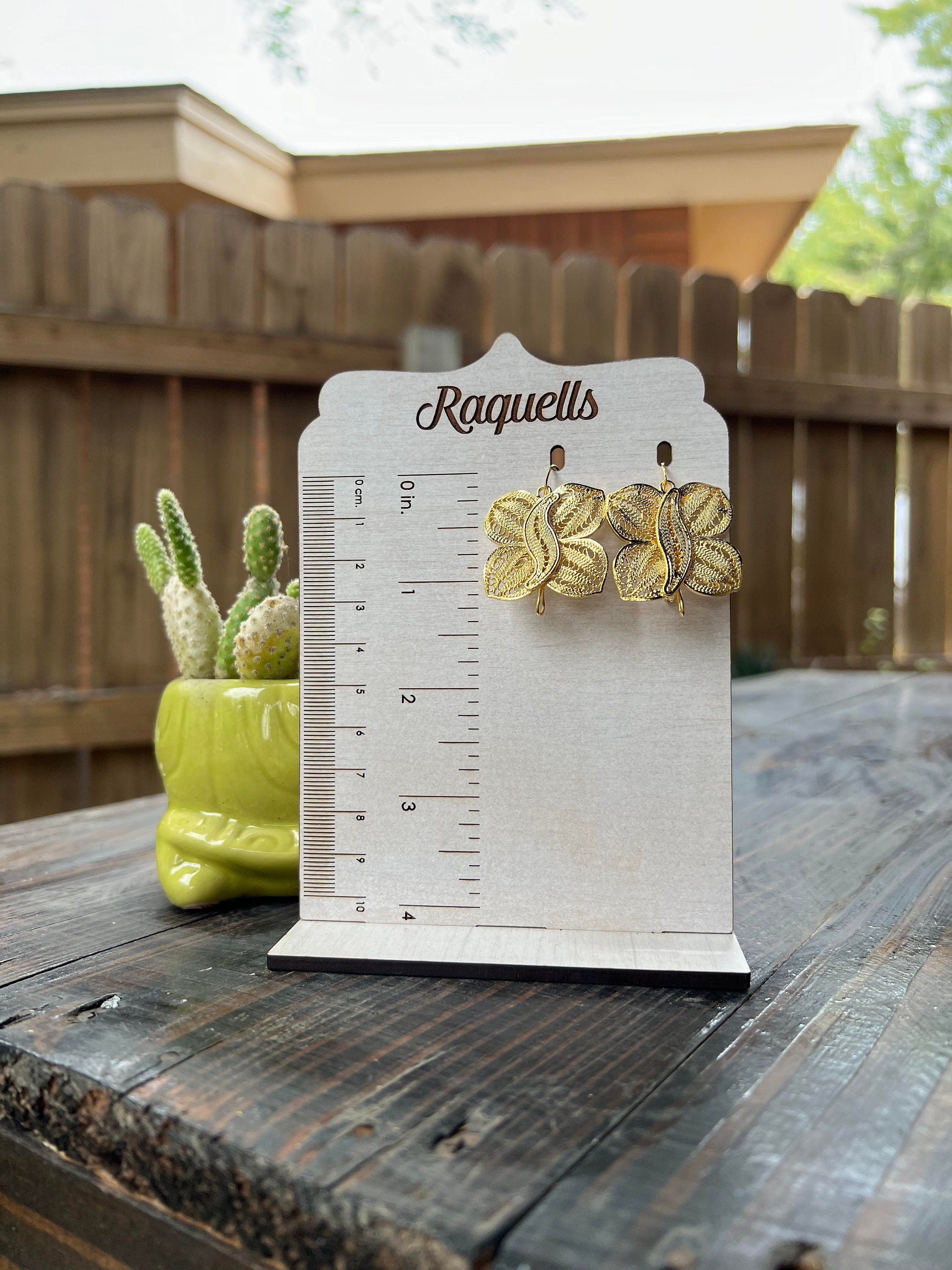 Image of Mariposa - Mexican Artisanal Earrings- Beautiful Filigree Gold Plated Butterfly Folkloric Earrings made by our Oaxaca Artisan Partners