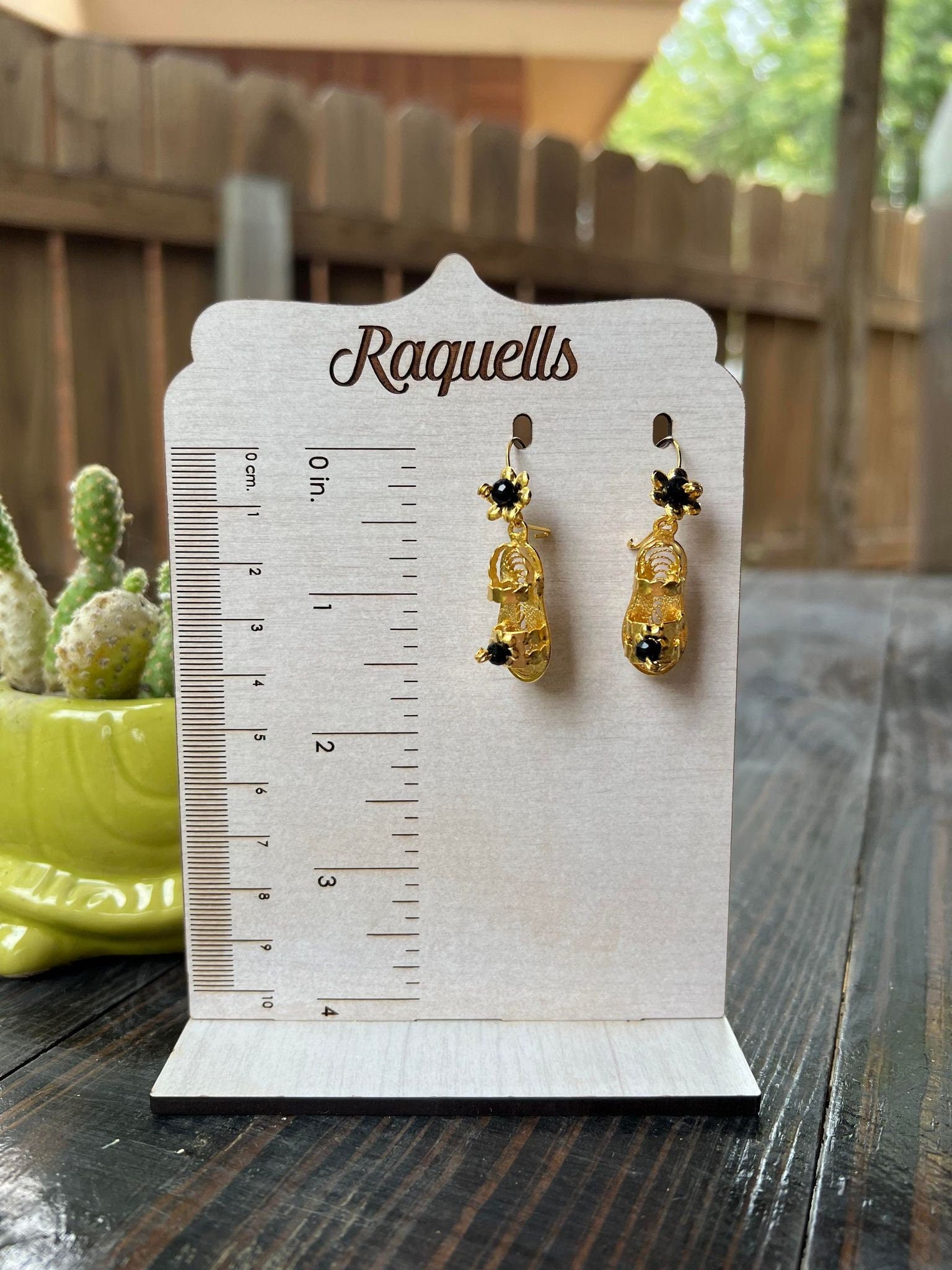 Image of Huarachito -Inspired Artisanal Mexican Traditional Earrings - Filigree Gold Plated Folkloric Earrings made by our Oaxaca Artisan Partners