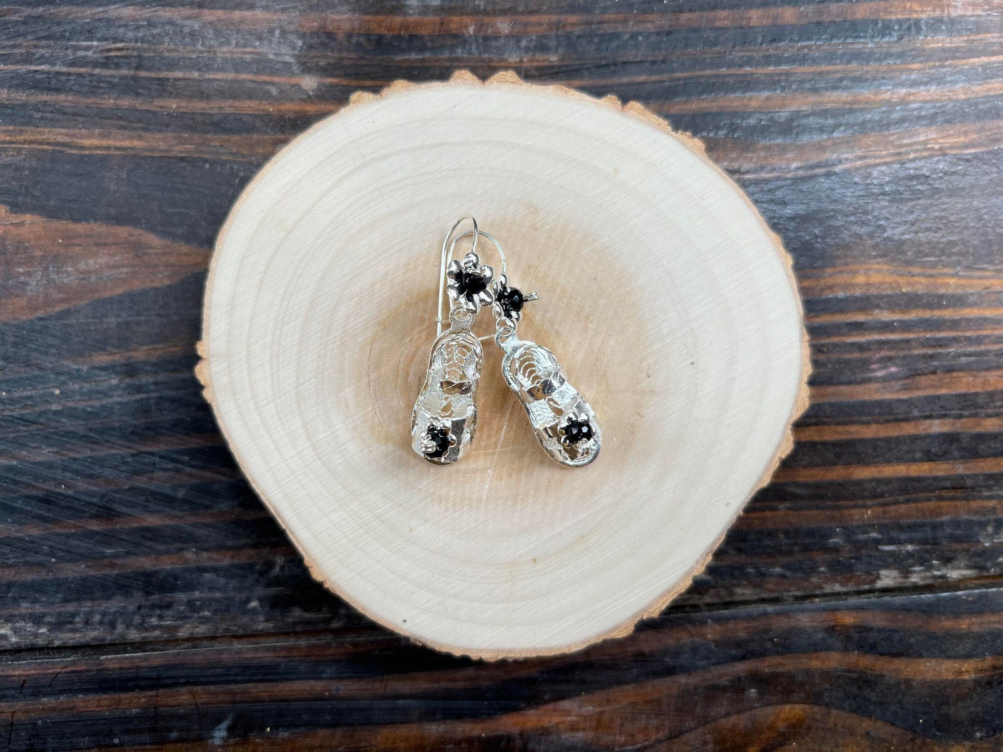 Image of Huarachito -Inspired Artisanal Mexican Traditional Earrings - Filigree Gold Plated Folkloric Earrings made by our Oaxaca Artisan Partners