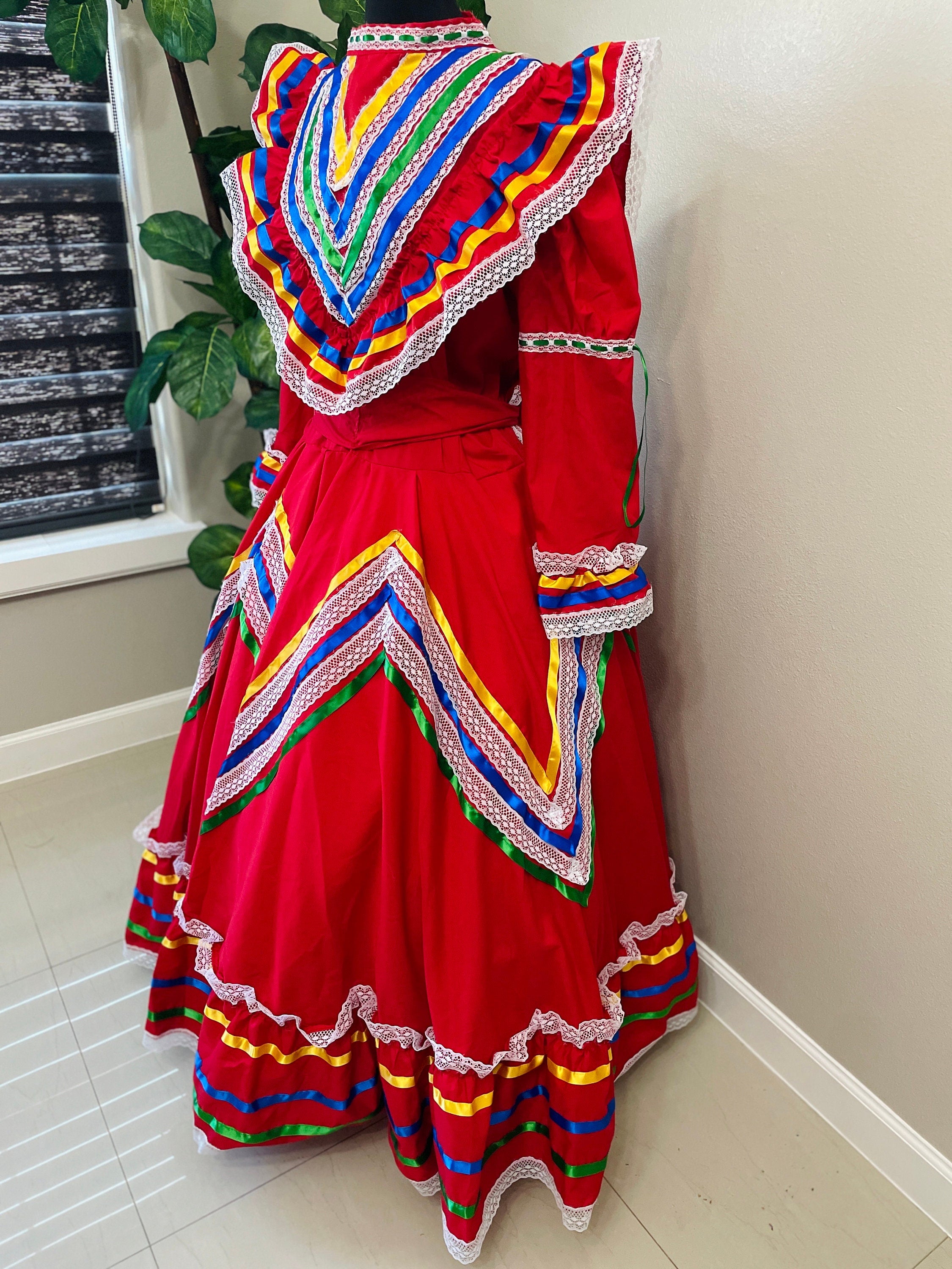 Beautiful Women's Jalisco Dress - Mexican Culture Costume - Handmade Dresses