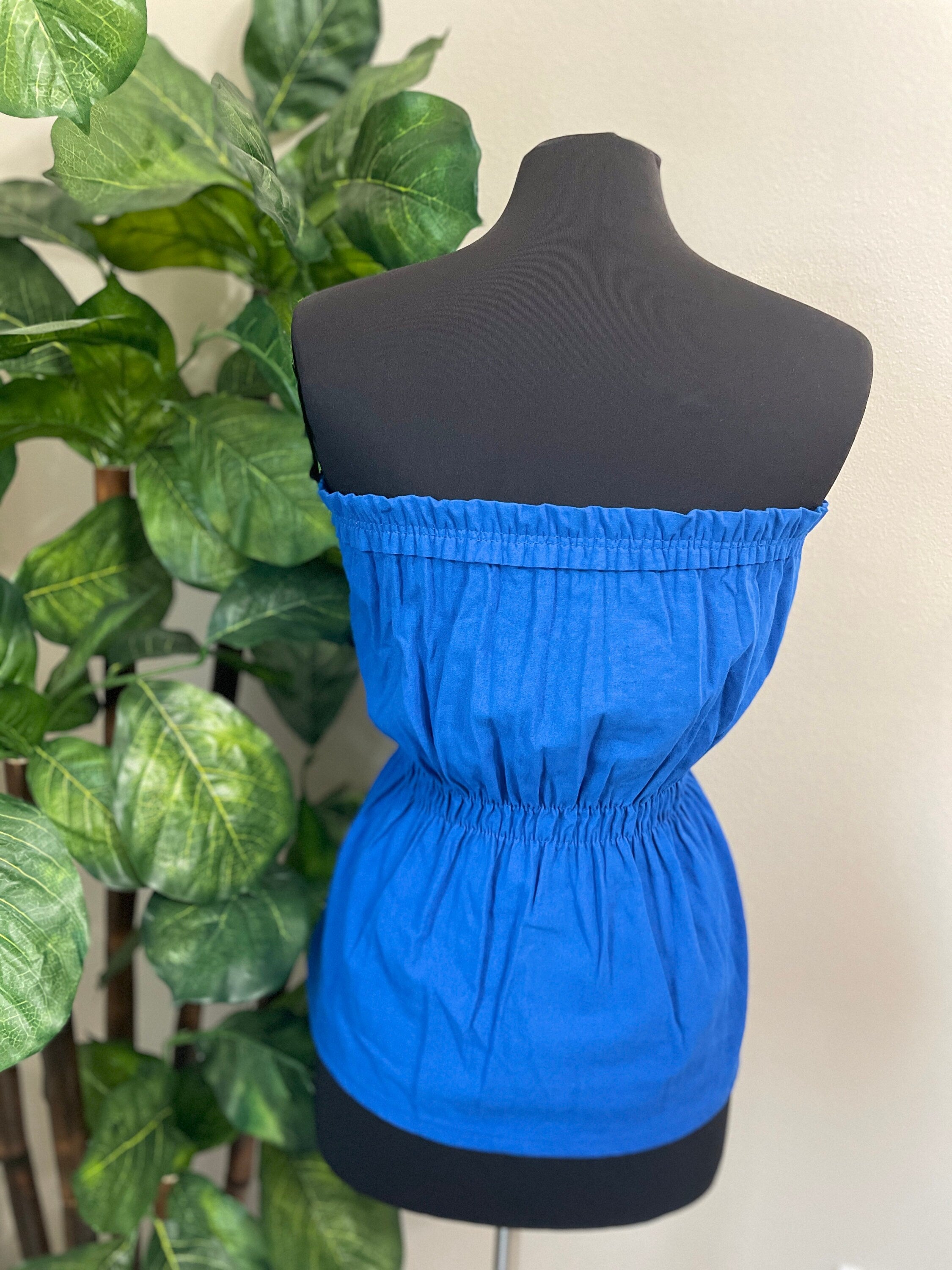 Image of Fresh Look & Beautiful Mexican Floral Halter Blouse - Artisan Made Embroidered Blouses - Floral Halter Blouse- Tube Top