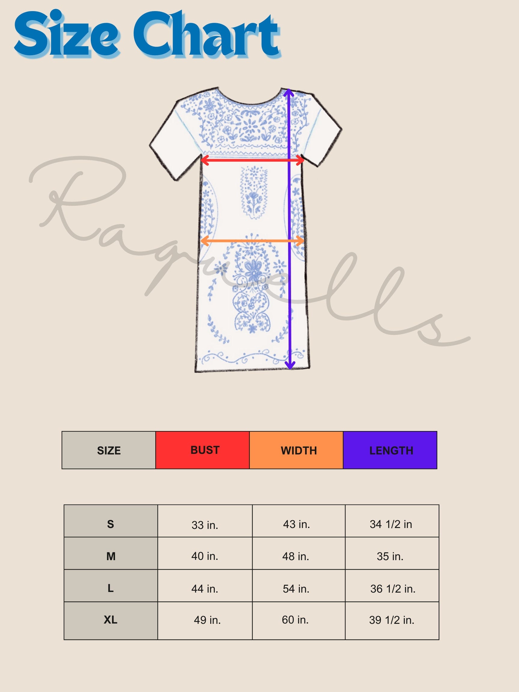 Women's Hand Embroidered Puebla Dress in S, M, L, XL, 2X & 3X sizes - Mexican Hand Embroidery Dress