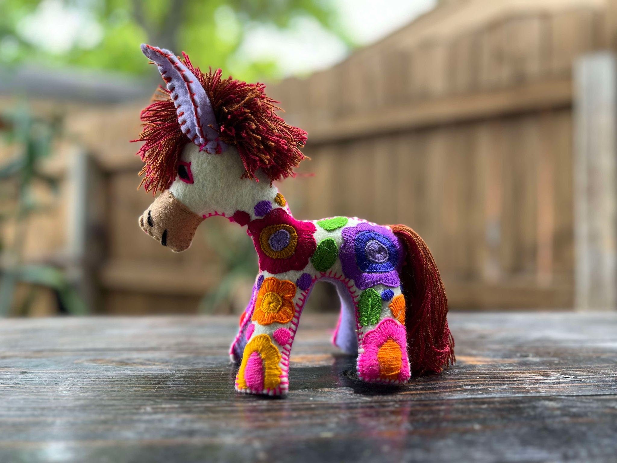 Image of Hand Embroidered Artisanal Stuffed Animals - Handmade Stuffed Animals