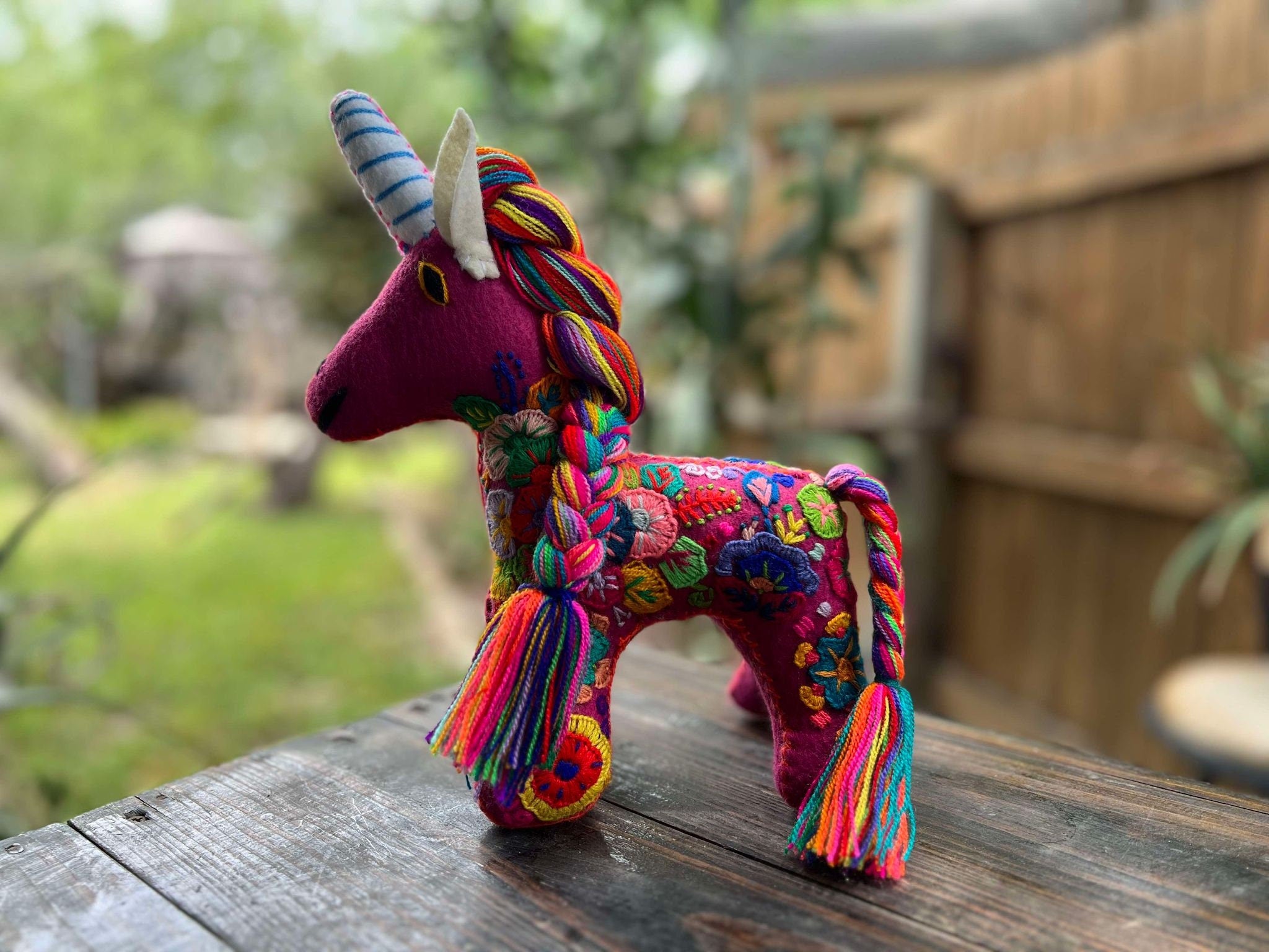 Image of Hand Embroidered Artisanal Stuffed Animals - Handmade Stuffed Animals