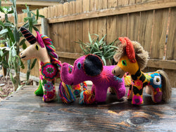 Image of Hand Embroidered Artisanal Stuffed Animals - Handmade Stuffed Animals