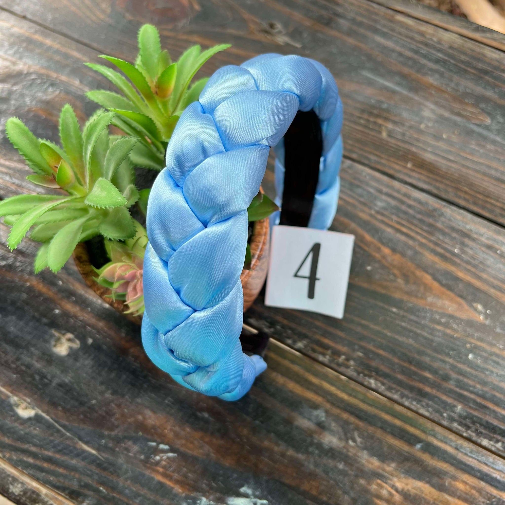 Image of Solid Colored Satin Braided Headbands - Artisanal Headbands - Handcrafted Headbands from Chiapas, Mexico