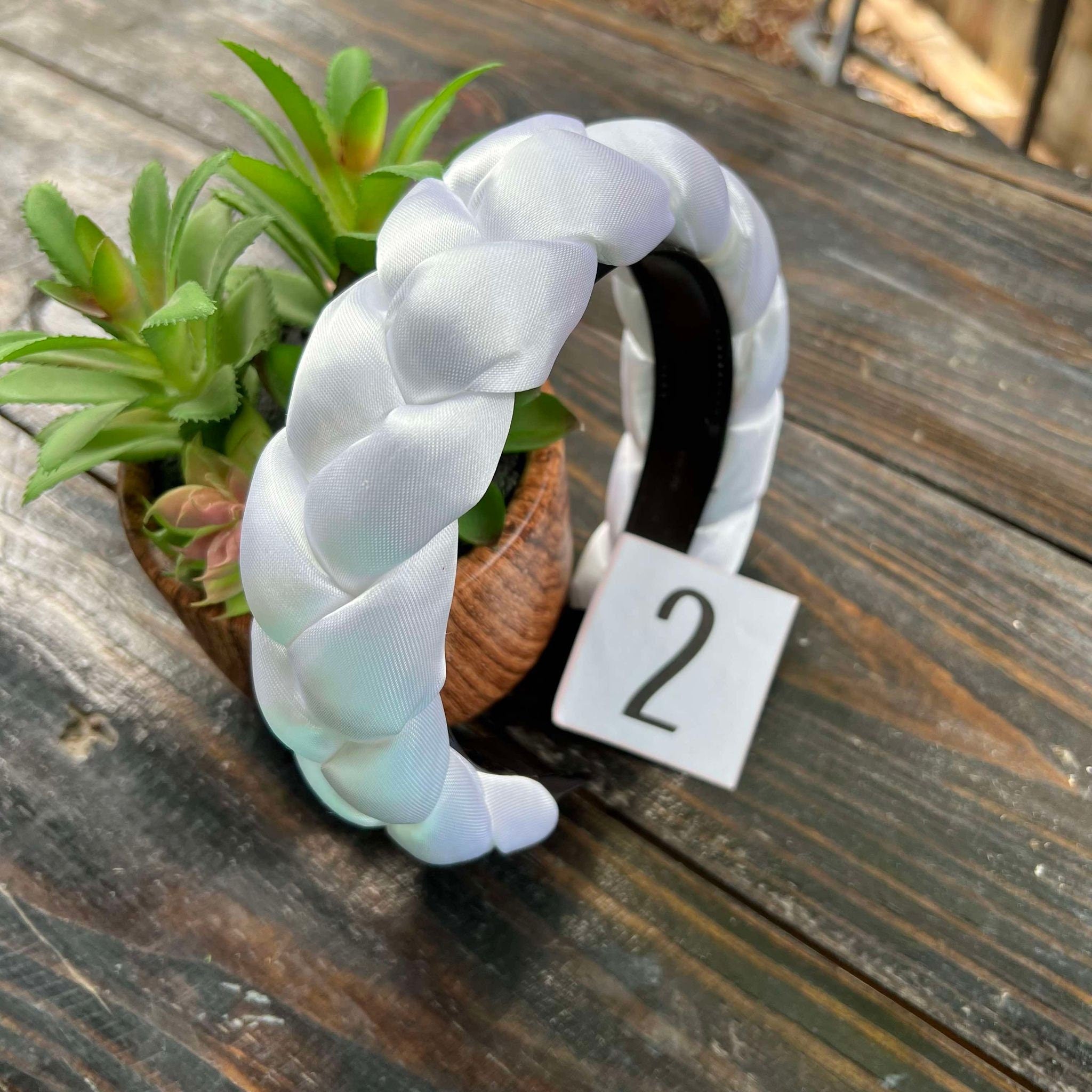 Image of Solid Colored Satin Braided Headbands - Artisanal Headbands - Handcrafted Headbands from Chiapas, Mexico