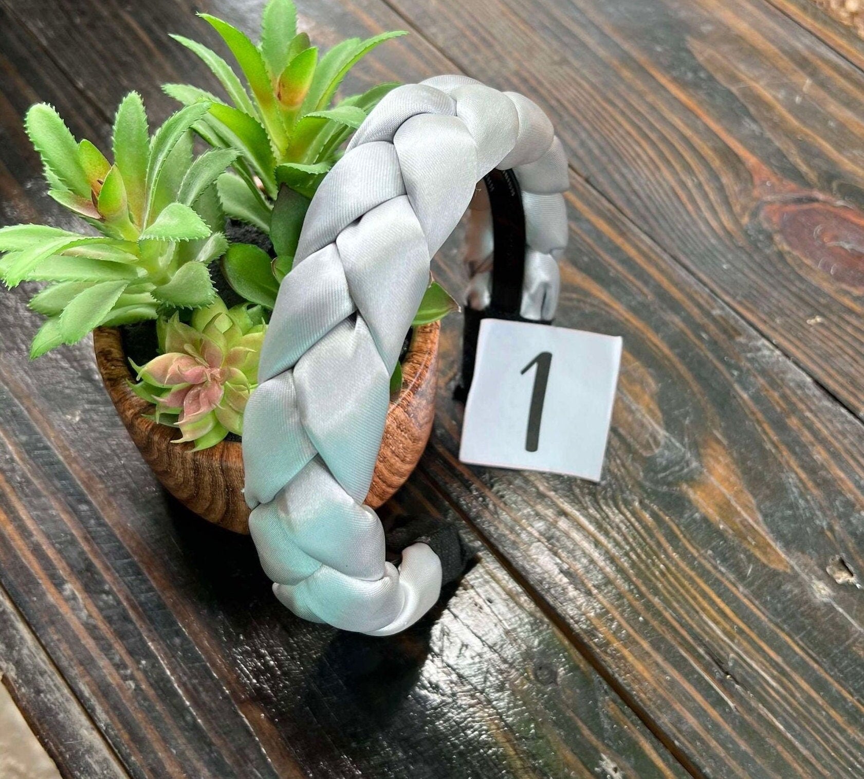 Image of Solid Colored Satin Braided Headbands - Artisanal Headbands - Handcrafted Headbands from Chiapas, Mexico