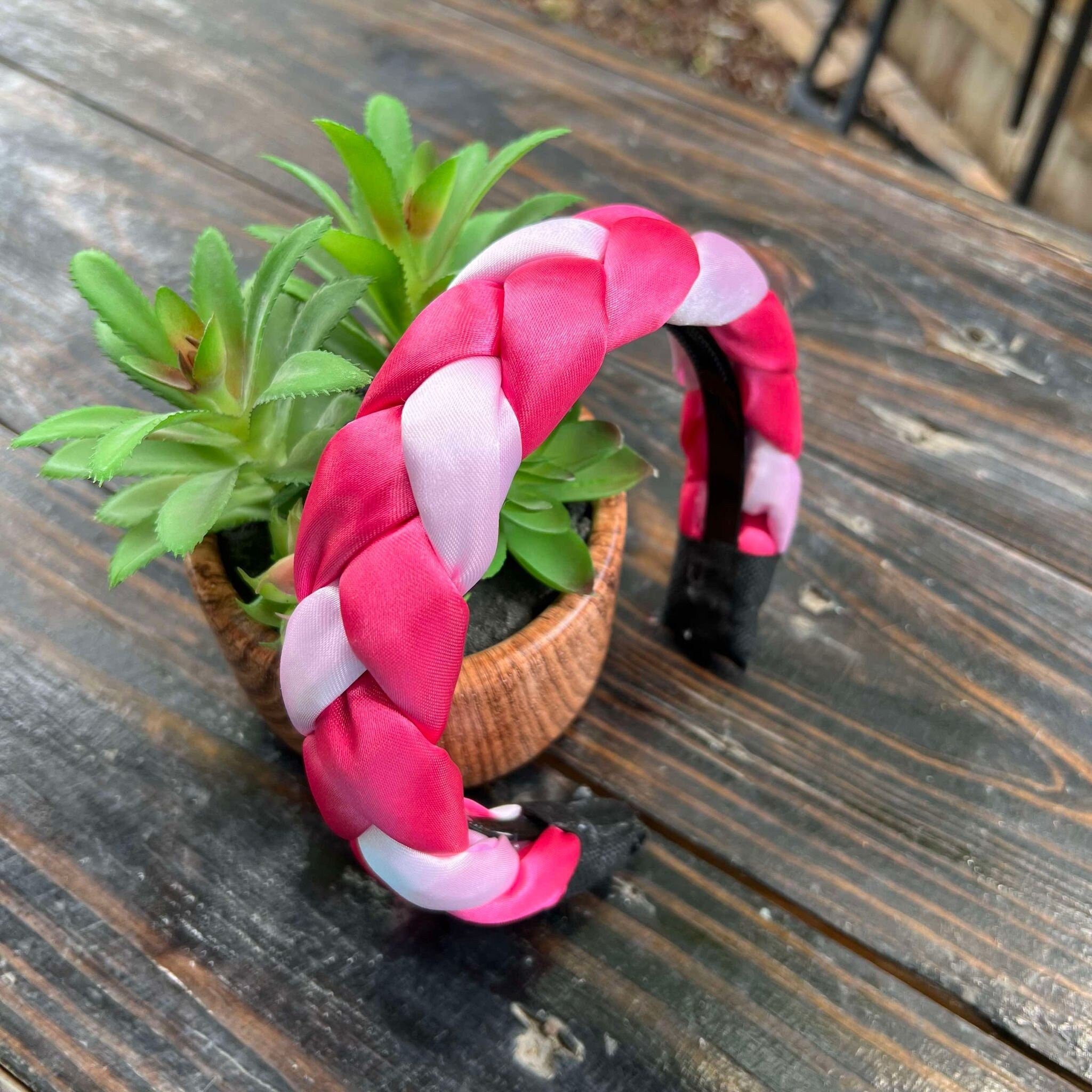 Satin Multicolor Braided Headbands - Artisanal Headbands - Handcrafted Headbands from Oaxaca, Mexico