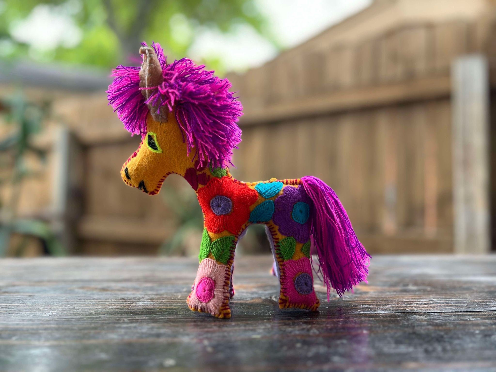 Image of Hand Embroidered Artisanal Stuffed Animals - Handmade Stuffed Animals