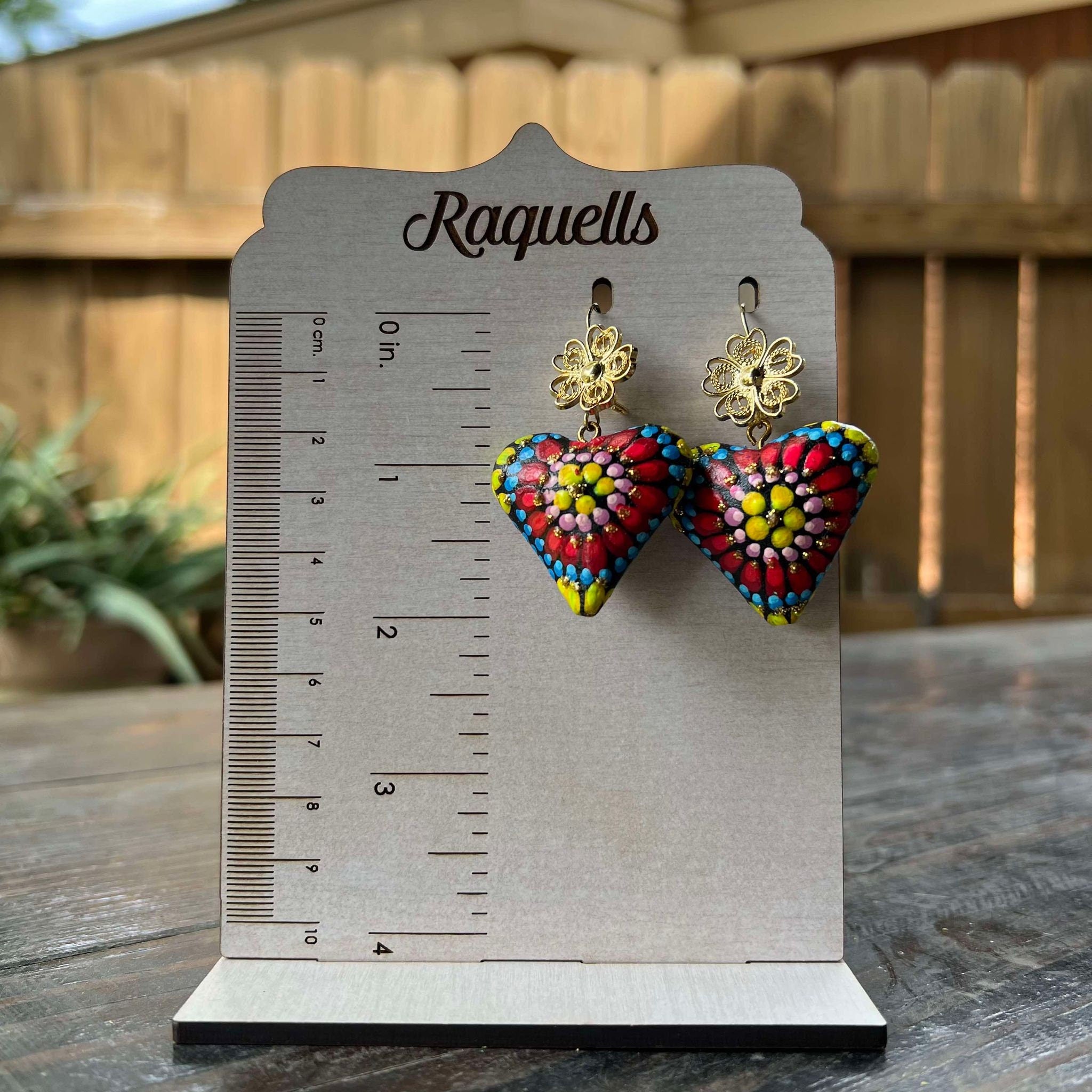 Hand Painted Artisanal Wooden Necklace - Mexican Wooden Necklace and Earring Set - Mexican Necklace made by our Oaxaca Artisan Partners