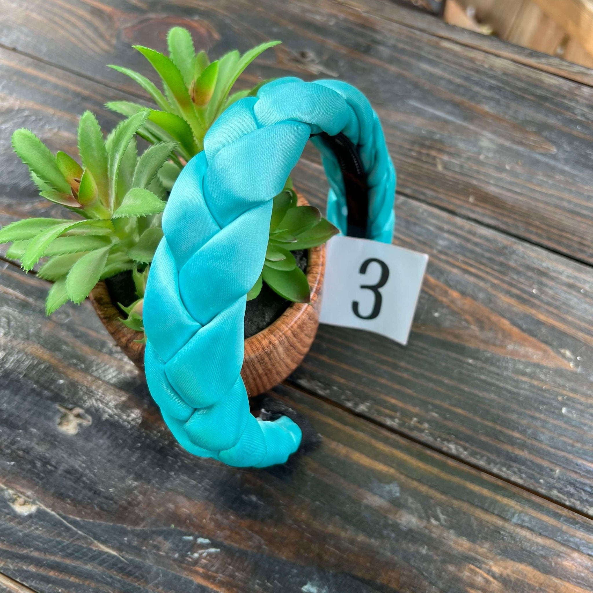 Image of Solid Colored Satin Braided Headbands - Artisanal Headbands - Handcrafted Headbands from Chiapas, Mexico