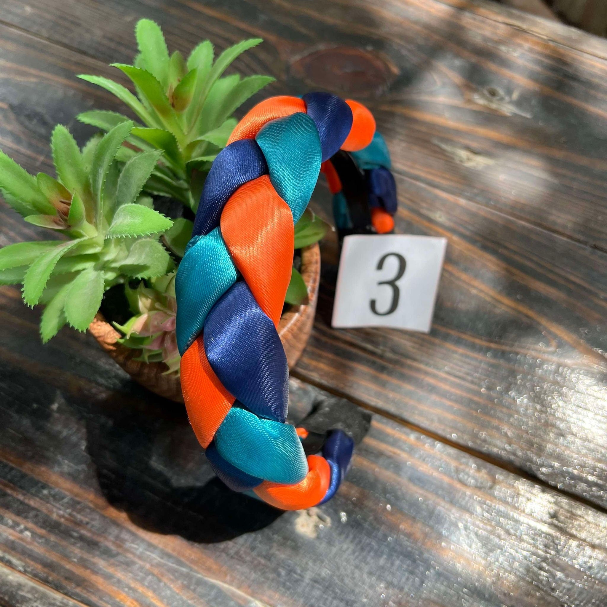 Image of Satin Multicolor Braided Headbands - Artisanal Headbands - Handcrafted Headbands from Oaxaca, Mexico