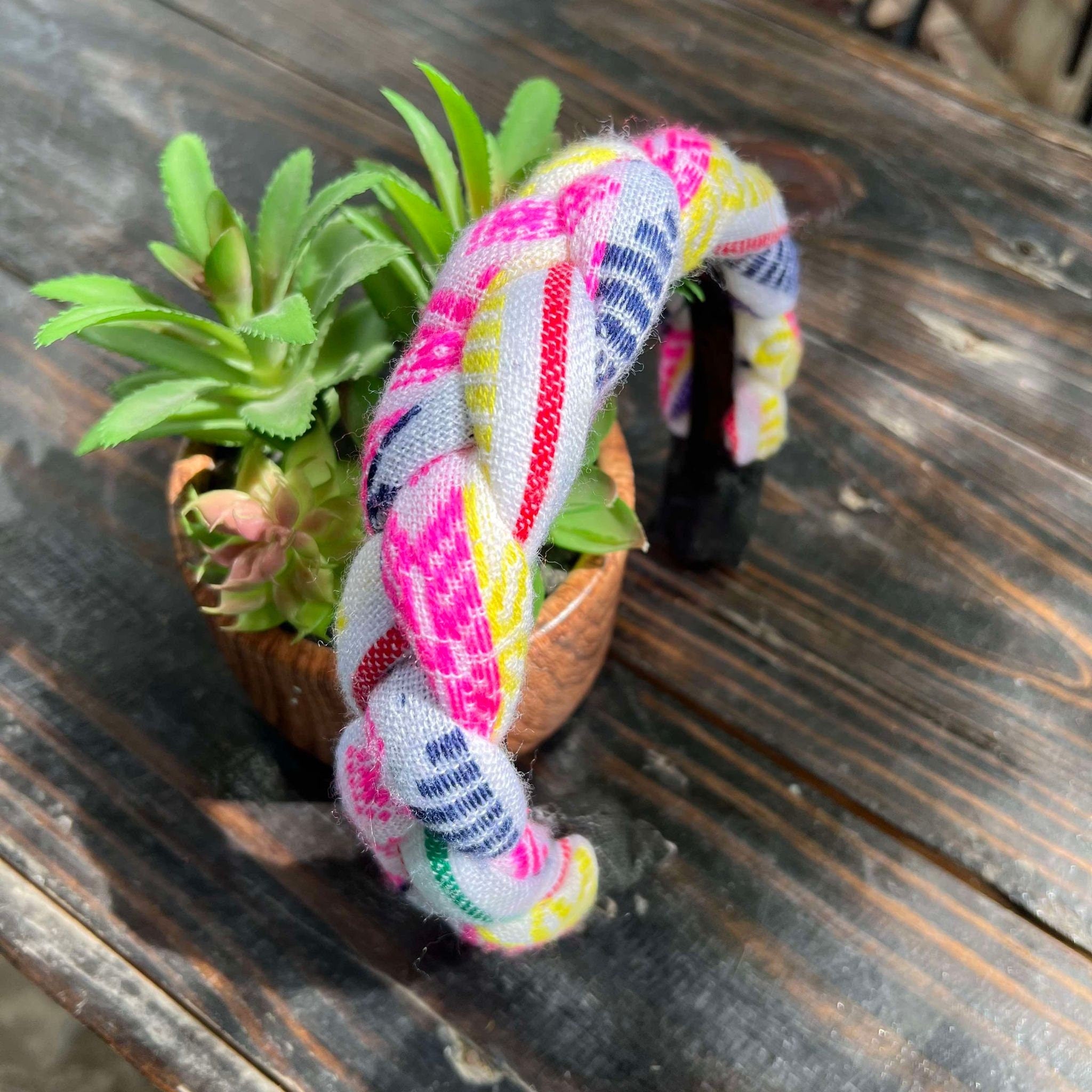 Image of Cambaya Multicolor Braided Headbands - Artisanal Headbands - Handcrafted Headbands from Oaxaca, Mexico