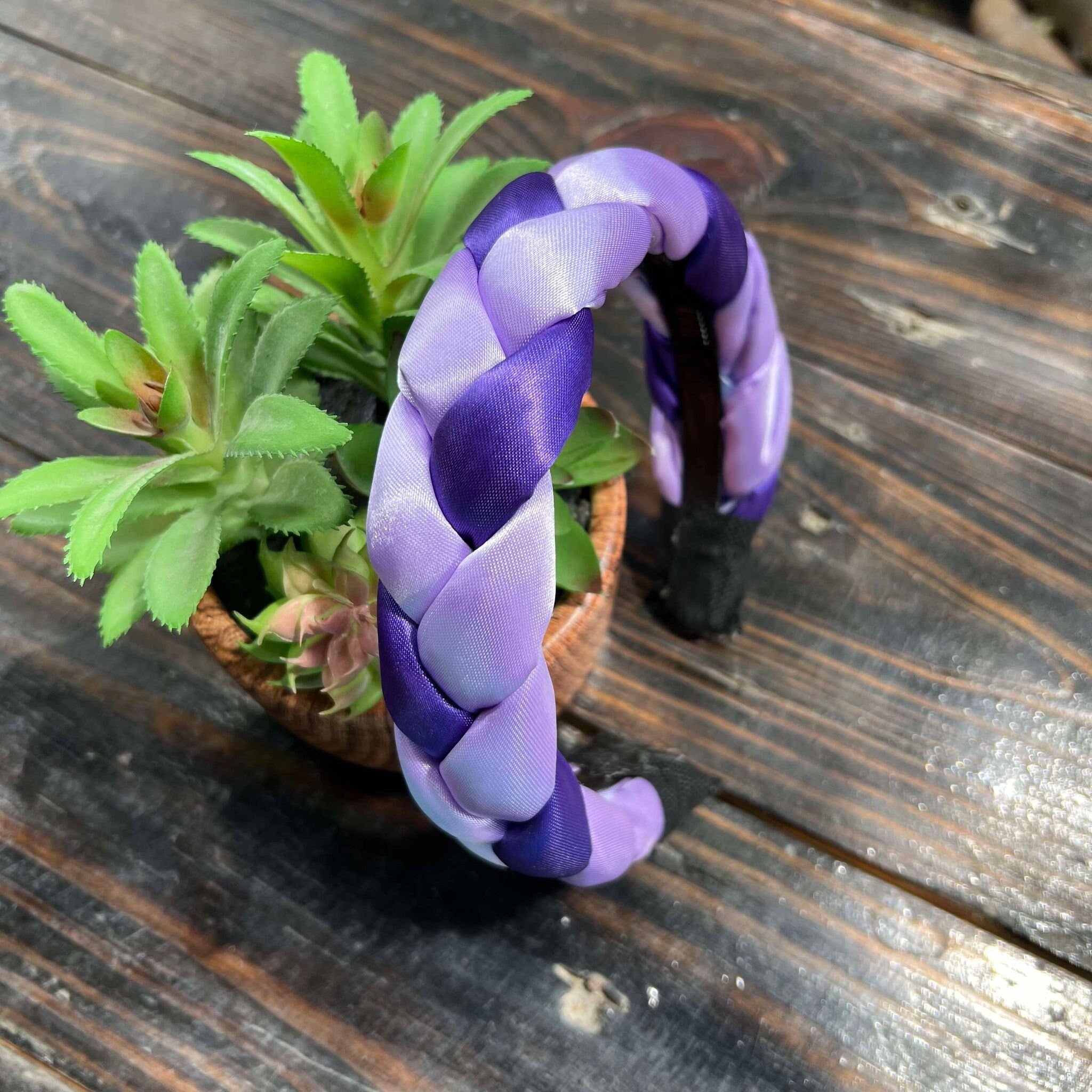 Image of Satin Multicolor Braided Headbands - Artisanal Headbands - Handcrafted Headbands from Oaxaca, Mexico