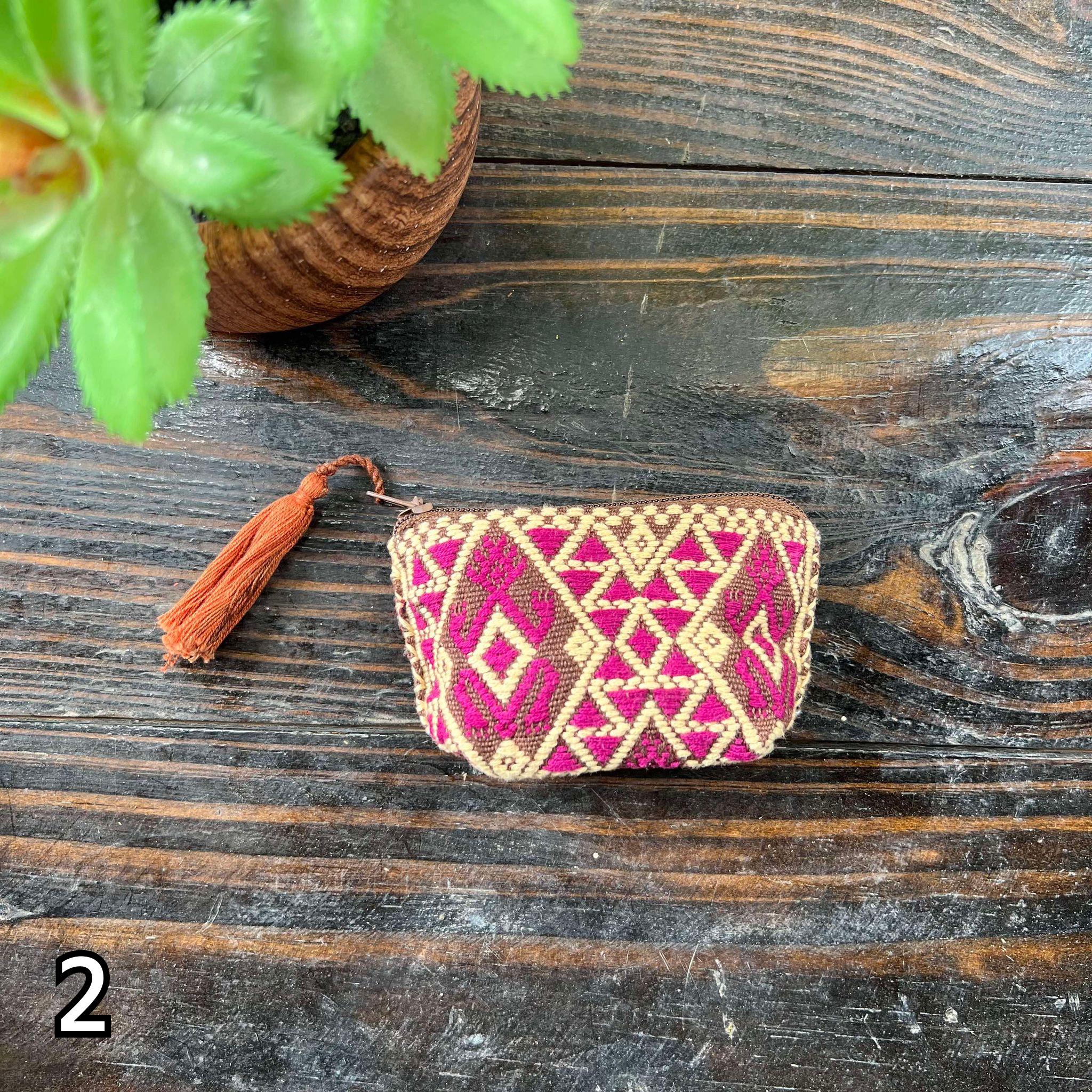 Image of Handcrafted Mini Coin Bag – Cute & Versatile Hand Embroidered Accessory- Perfect For Storing Items