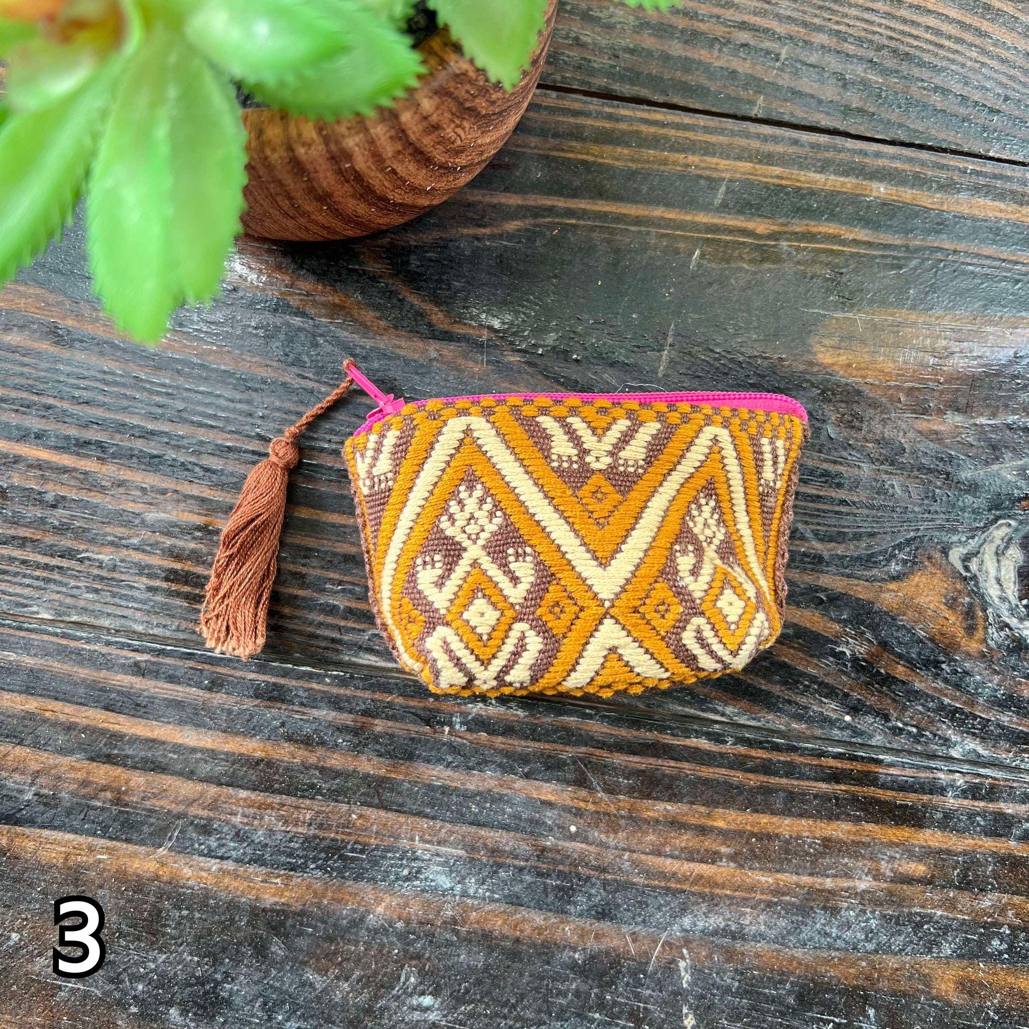 Image of Handcrafted Mini Coin Bag – Cute & Versatile Hand Embroidered Accessory- Perfect For Storing Items