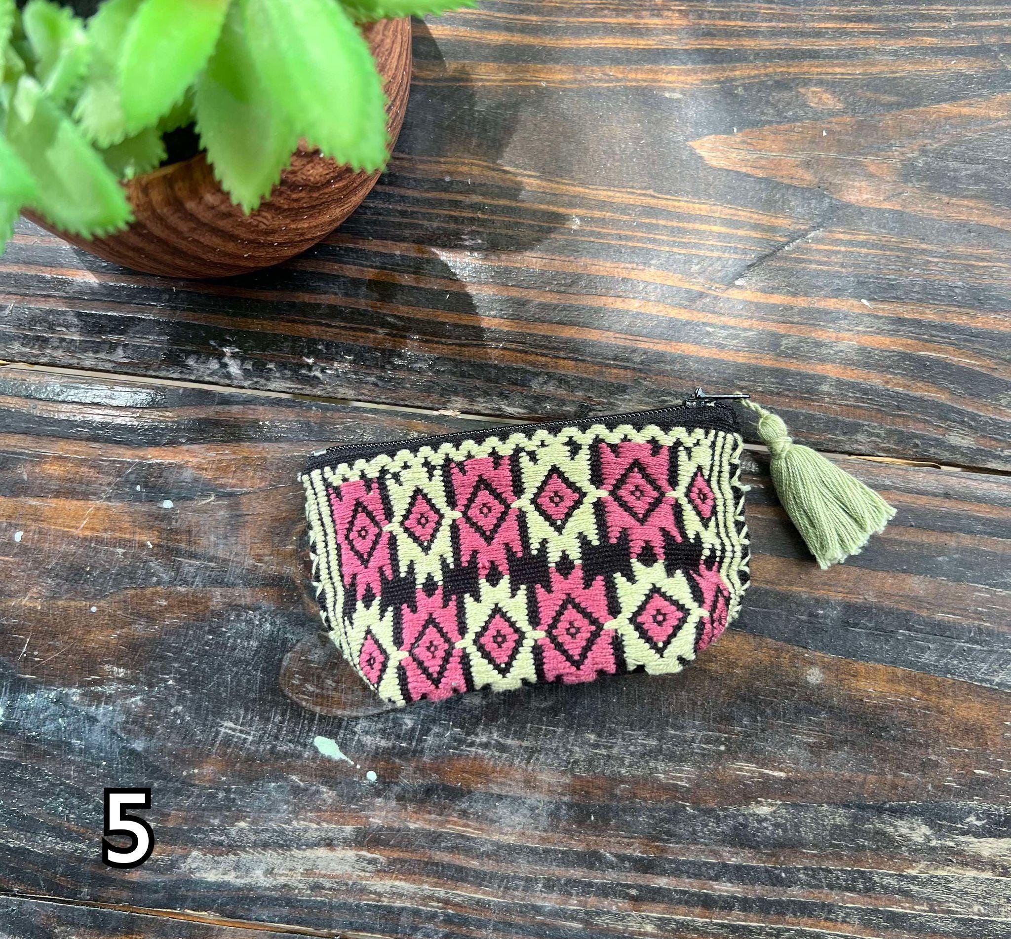 Image of Handcrafted Mini Coin Bag – Cute & Versatile Hand Embroidered Accessory- Perfect For Storing Items