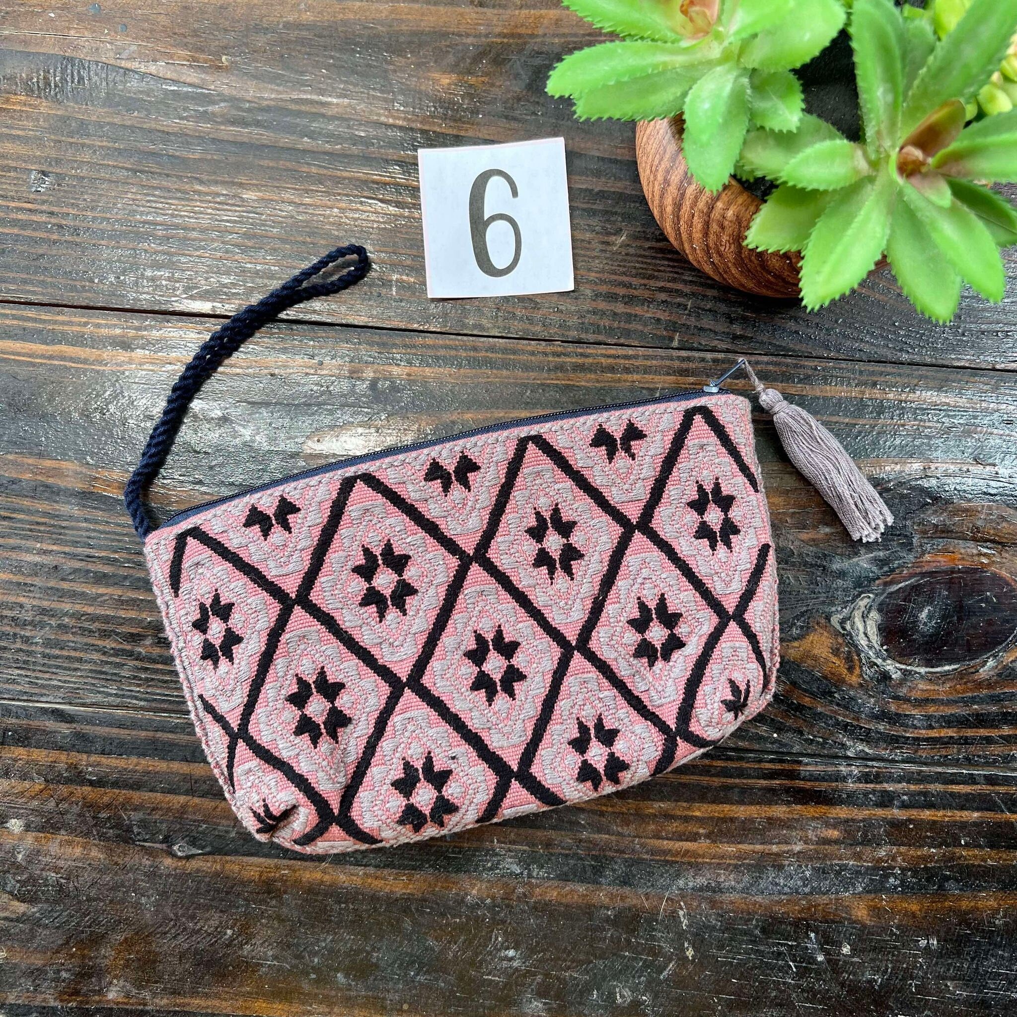 Image of Handmade Mexican Wristlet - Toiletry Bag - Handmade Wallet