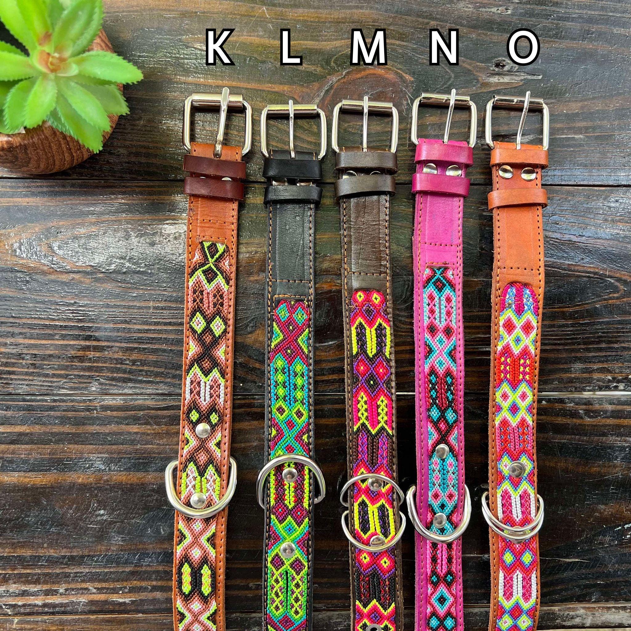 Image of Mexican Large Breed Dog Collars - Artisanal Handmade Dog Collars - Leather Collars
