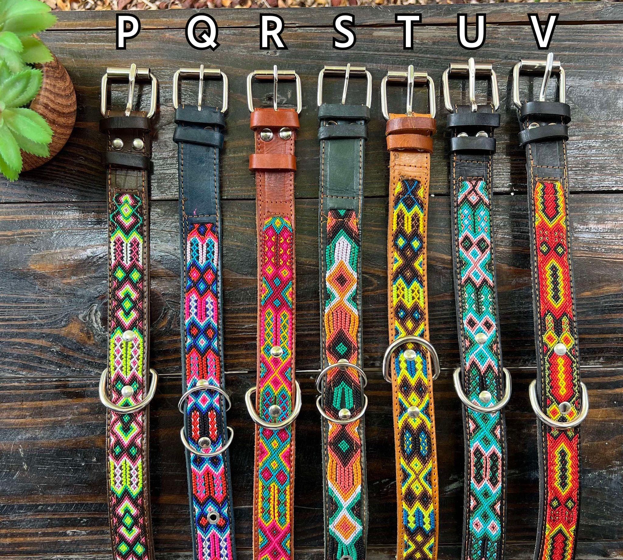 Image of Mexican Large Breed Dog Collars - Artisanal Handmade Dog Collars - Leather Collars