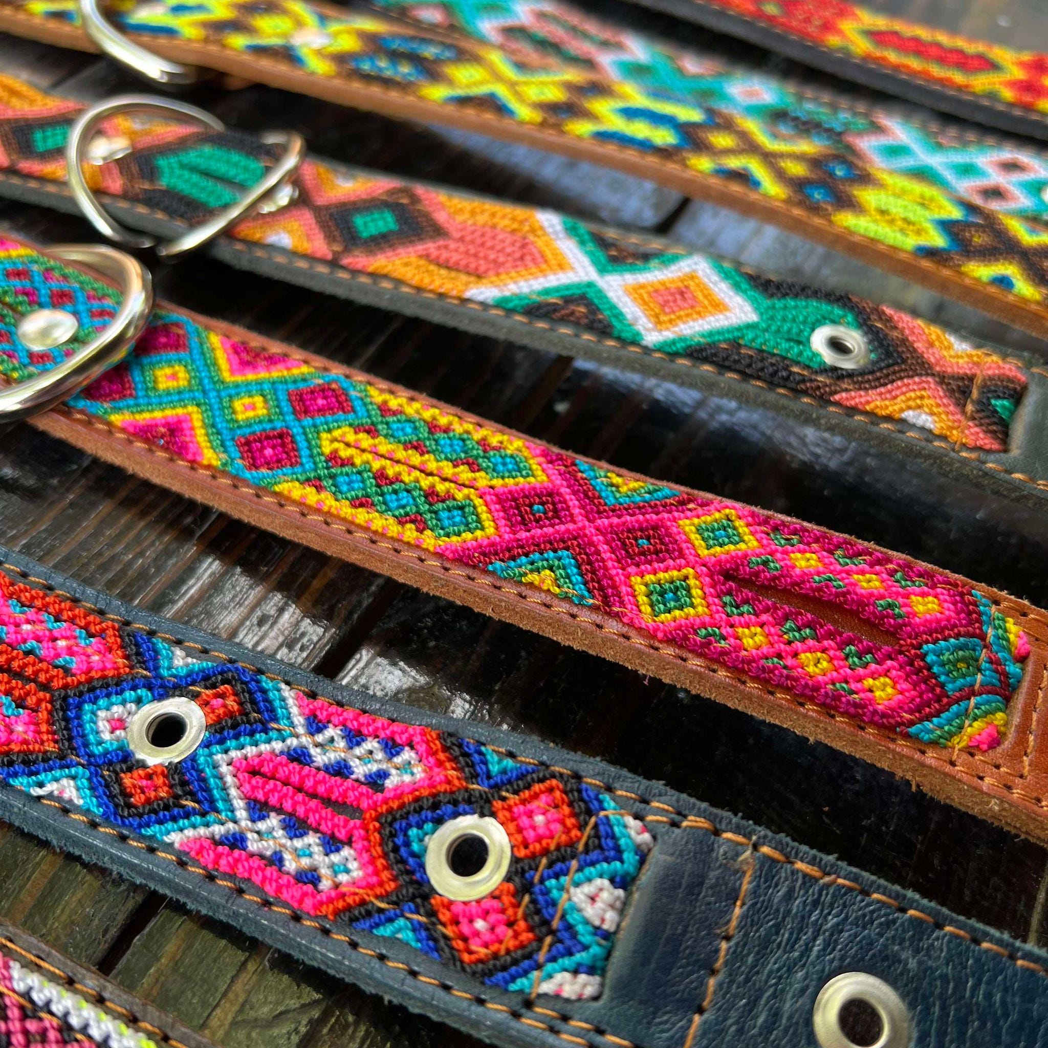 Mexican Large Breed Dog Collars - Artisanal Handmade Dog Collars - Leather Collars