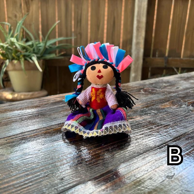 Image of Handmade Mexican Mini Lele Doll - Artisan Made Doll