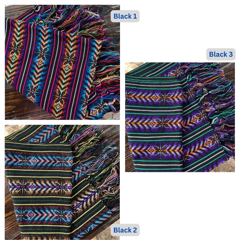 Image of Handmade Mexican Rebozo Shawl: Artisan Cotton Blend Wrap