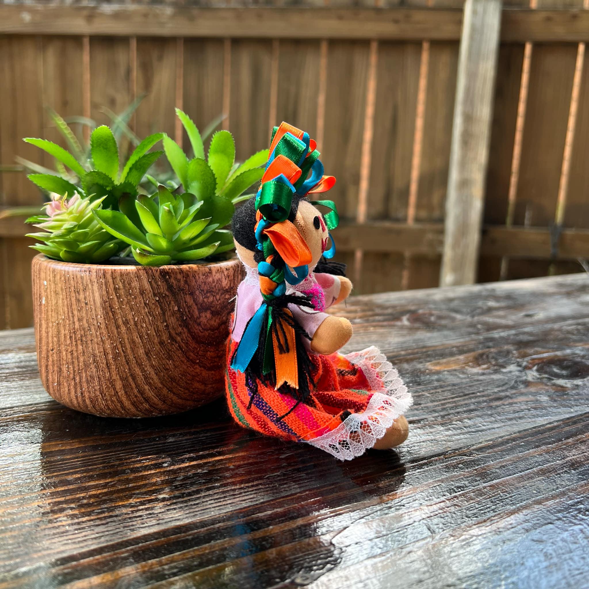 Image of Handmade Mexican Mini Lele Doll - Artisan Made Doll