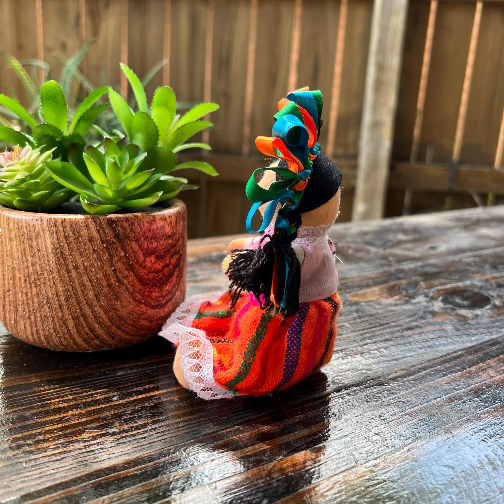 Image of Handmade Mexican Mini Lele Doll - Artisan Made Doll