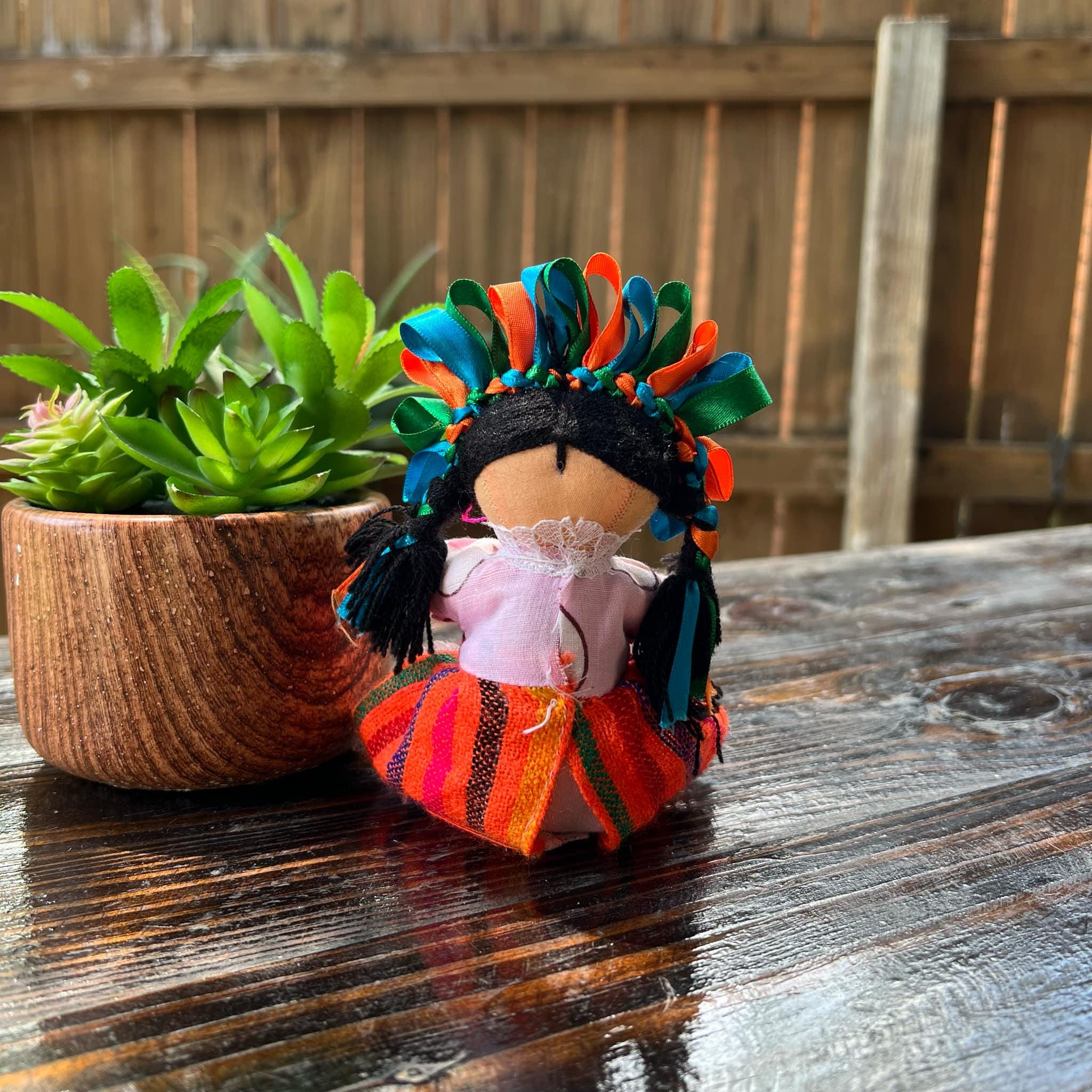 Image of Handmade Mexican Mini Lele Doll - Artisan Made Doll