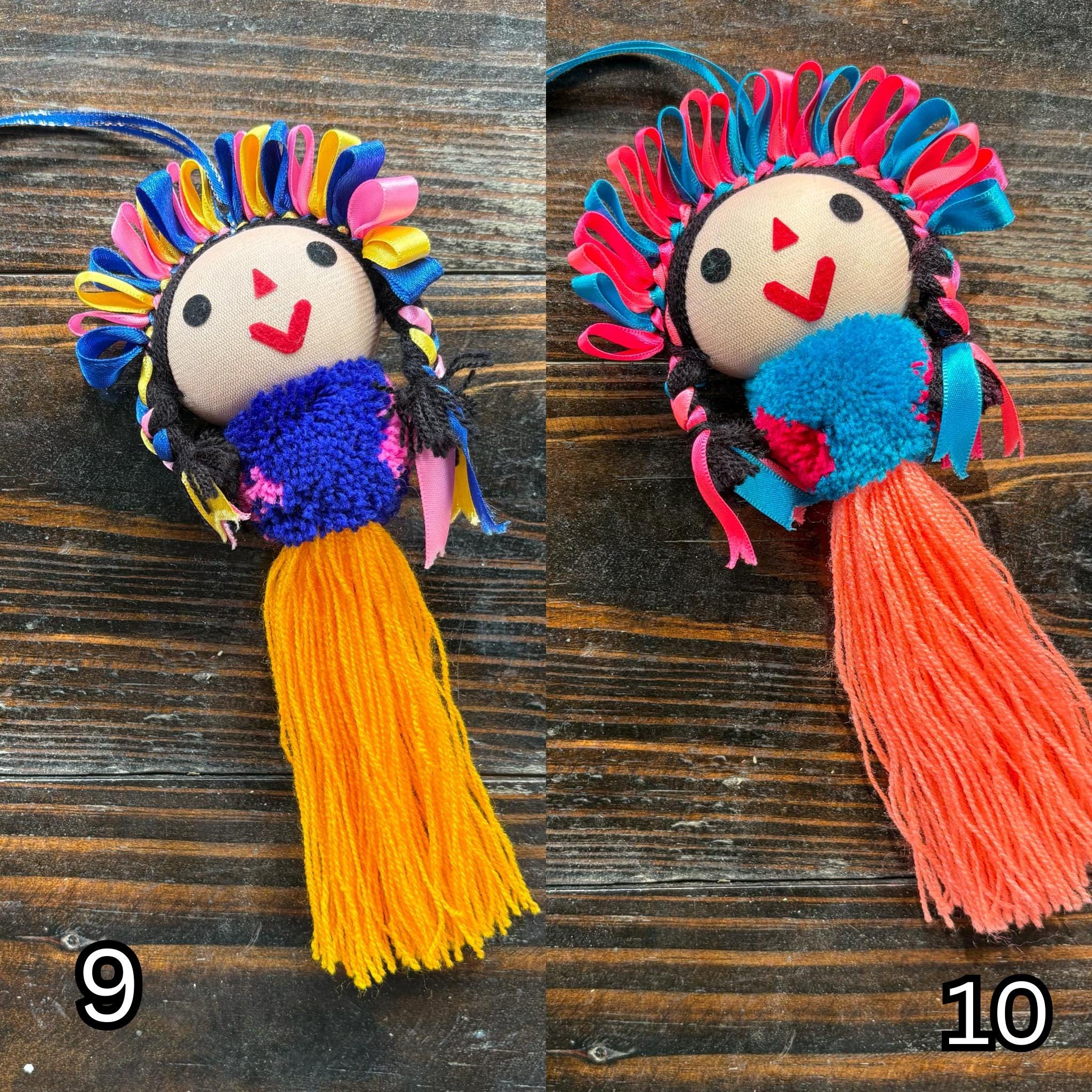 Image of Artisan Tassel Charm Featuring Lele Doll - Playful Addition to Your Everyday Essentials Handmade Tassel Charm-Car Decor, backpack/bag charm