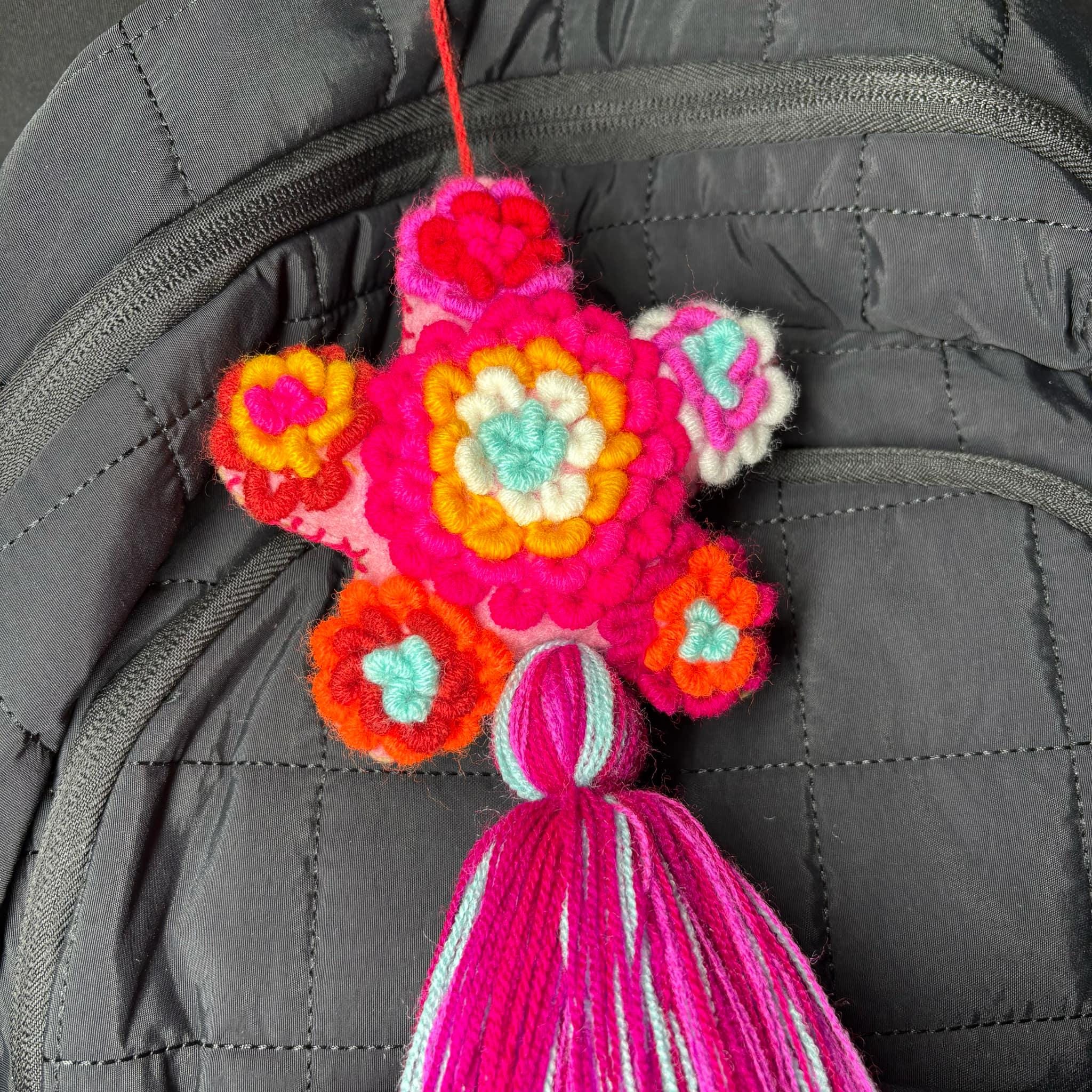 Handmade Extra Large Star Tassel Keychain - Artisanal Star Keychain, Bag Charms, Backpack Charm,Accessories, Luggage Charms, Bag Accessories