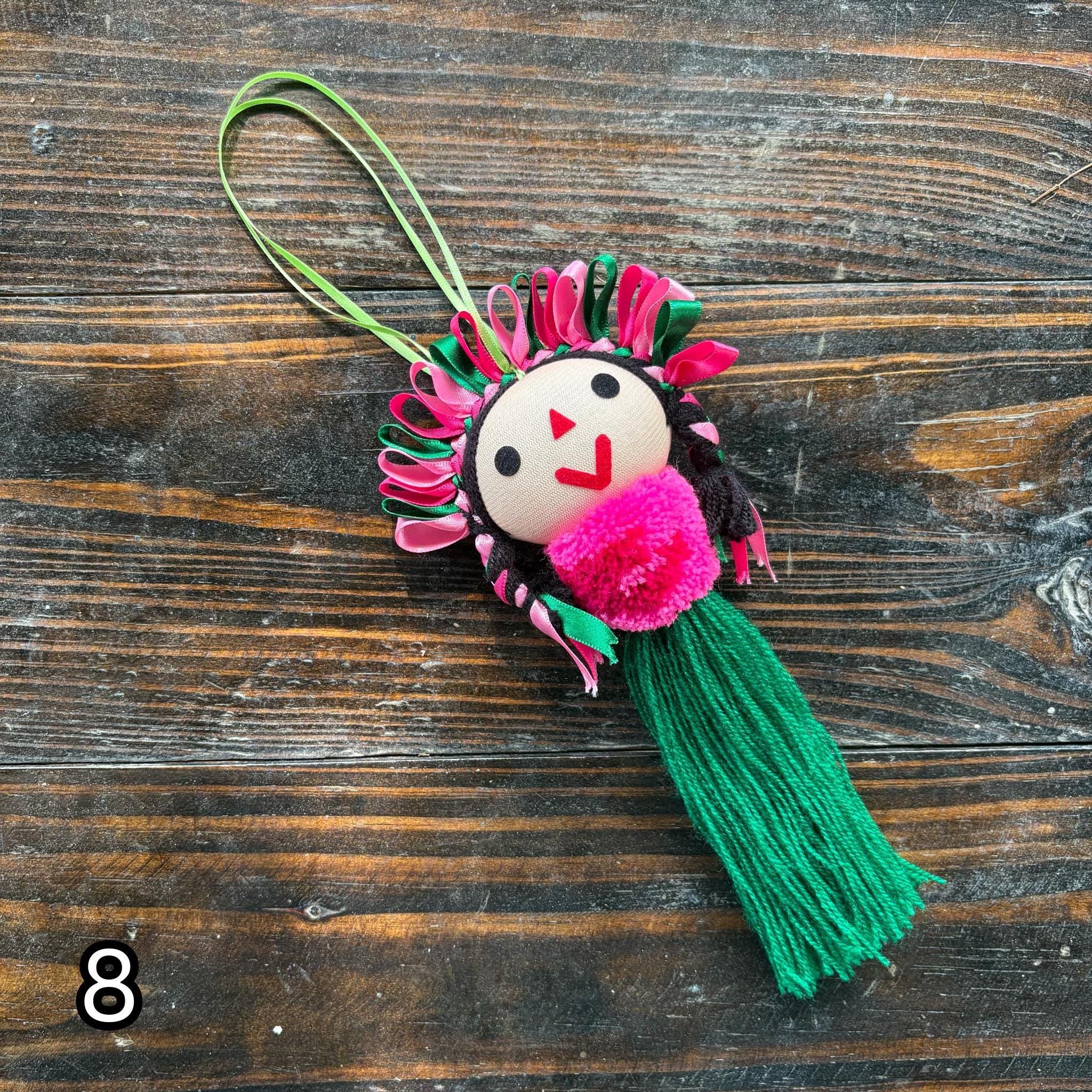 Artisan Tassel Charm Featuring Lele Doll - Playful Addition to Your Everyday Essentials Handmade Tassel Charm-Car Decor, backpack/bag charm
