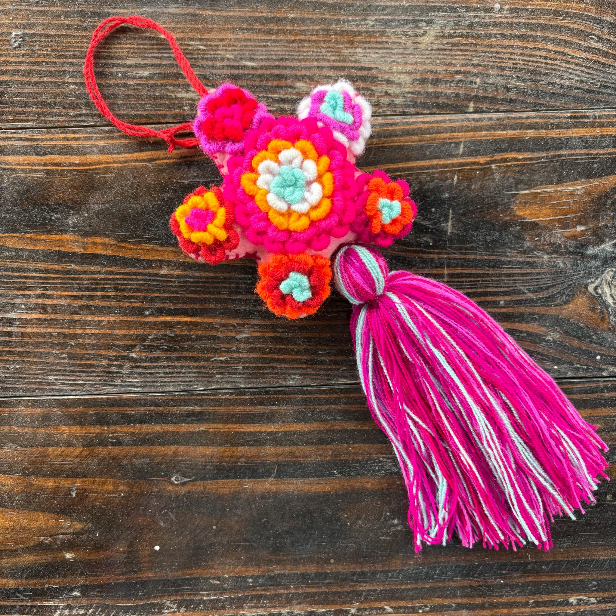 Image of Handmade Extra Large Star Tassel Keychain - Artisanal Star Keychain, Bag Charms, Backpack Charm,Accessories, Luggage Charms, Bag Accessories