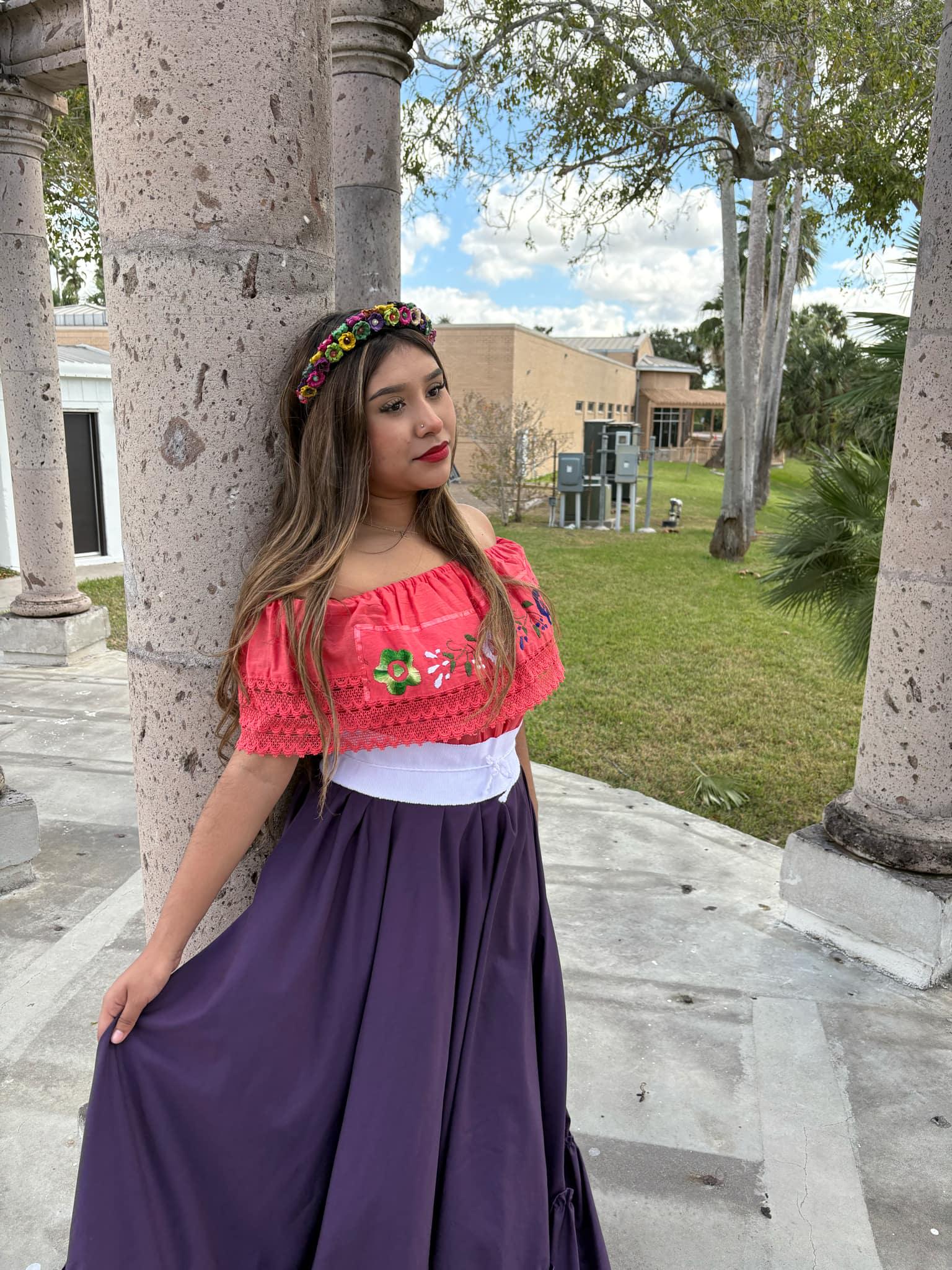 Image of Vibrant Handmade Mexican Off-Shoulder Blouse- Cross-stitched Floral Design Blouse - Artisanal Flower Gauze Blouse- One Size Fits Sizes S-L