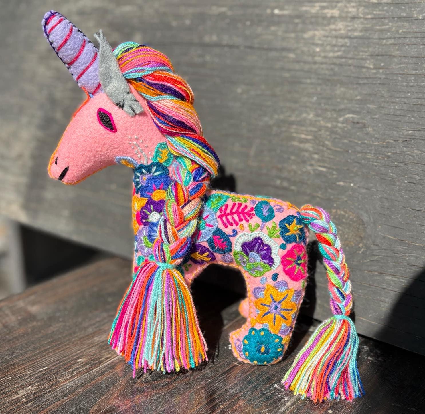 Image of Hand Embroidered Artisanal Stuffed Animals - Handmade Stuffed Animals