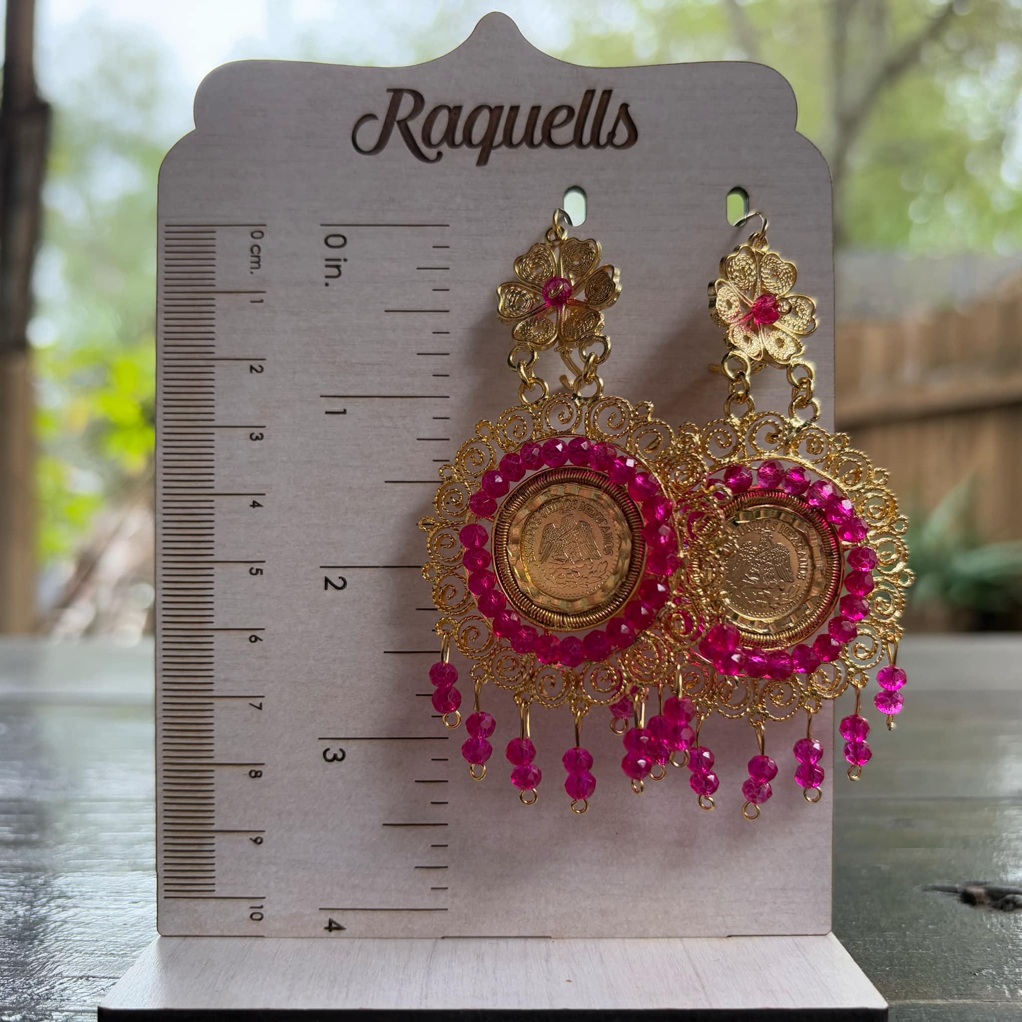 Image of Gorgeous and Elegant Mexican Artisanal Gold Plated Filigree Earrings - Beautiful Folkloric Earrings made by our Oaxaca Artisan Partners