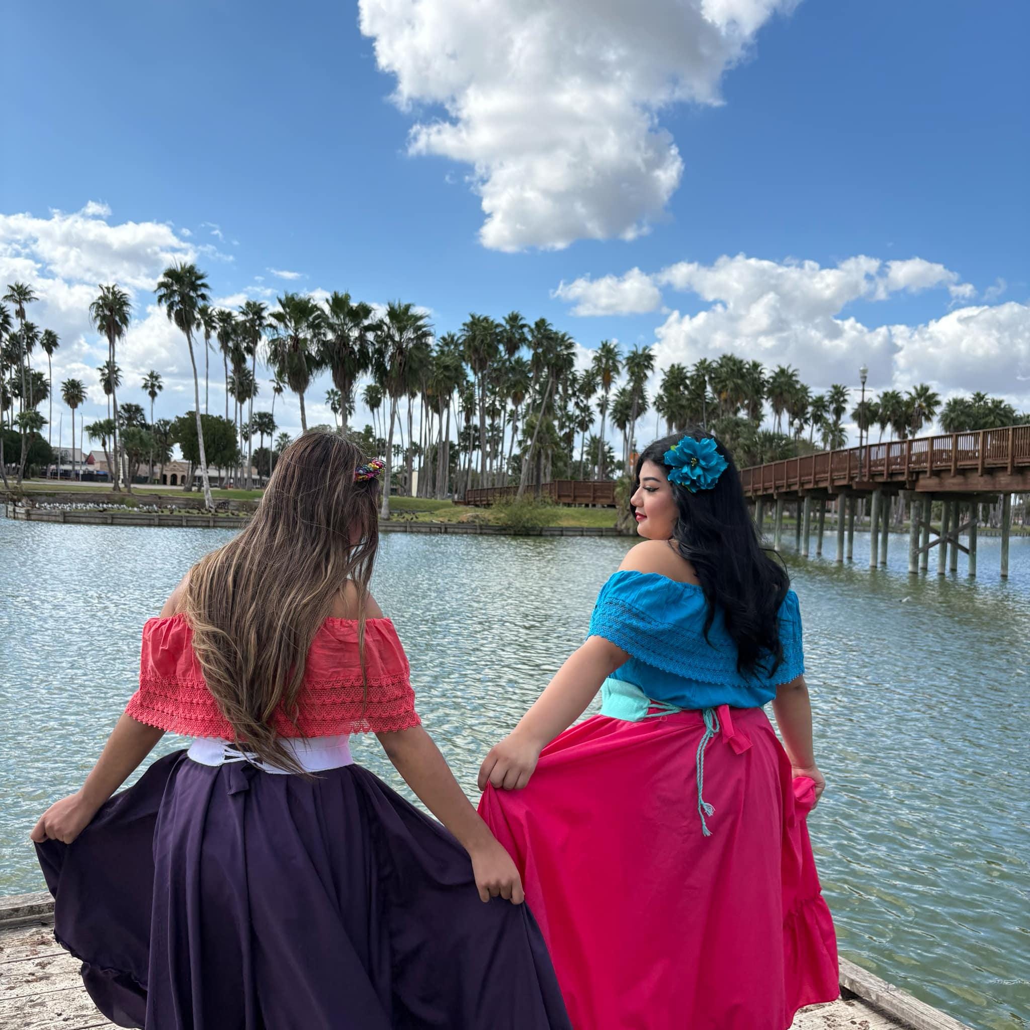 Image of Vibrant Handmade Mexican Off-Shoulder Blouse- Cross-stitched Floral Design Blouse - Artisanal Flower Gauze Blouse- One Size Fits Sizes S-L