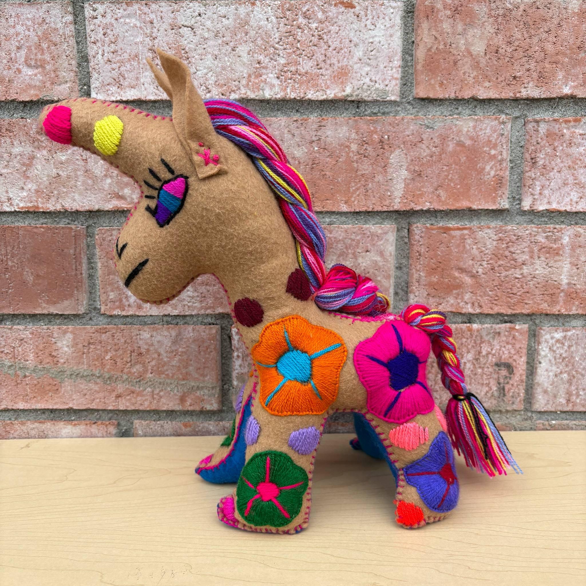 Image of Hand Embroidered Artisanal Stuffed Animals - Handmade Stuffed Animals