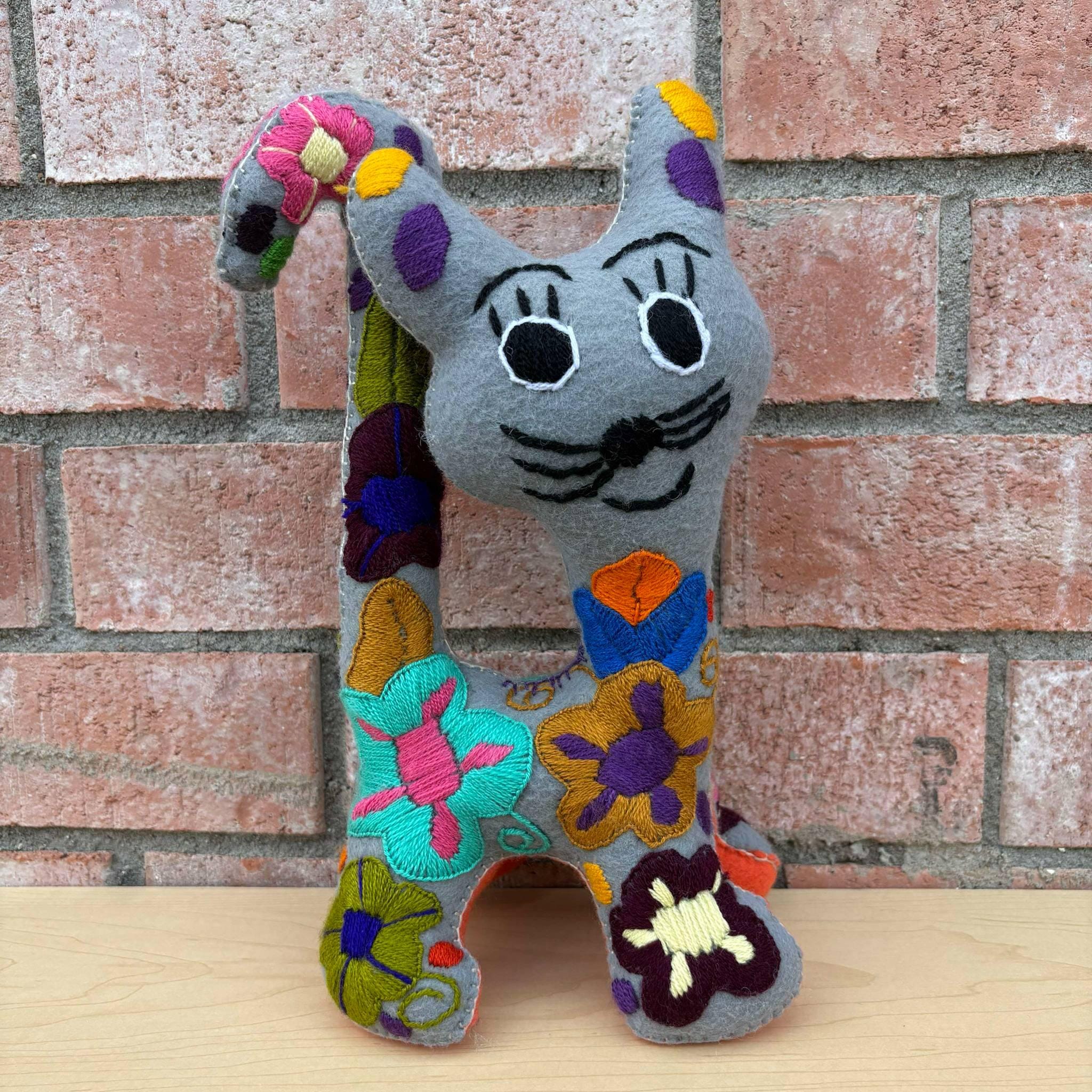 Image of Hand Embroidered Artisanal Stuffed Animals - Handmade Stuffed Animals